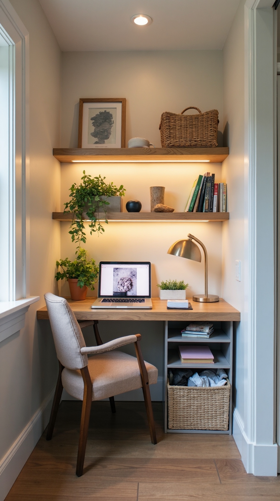 compact functional creative inspiring workspace