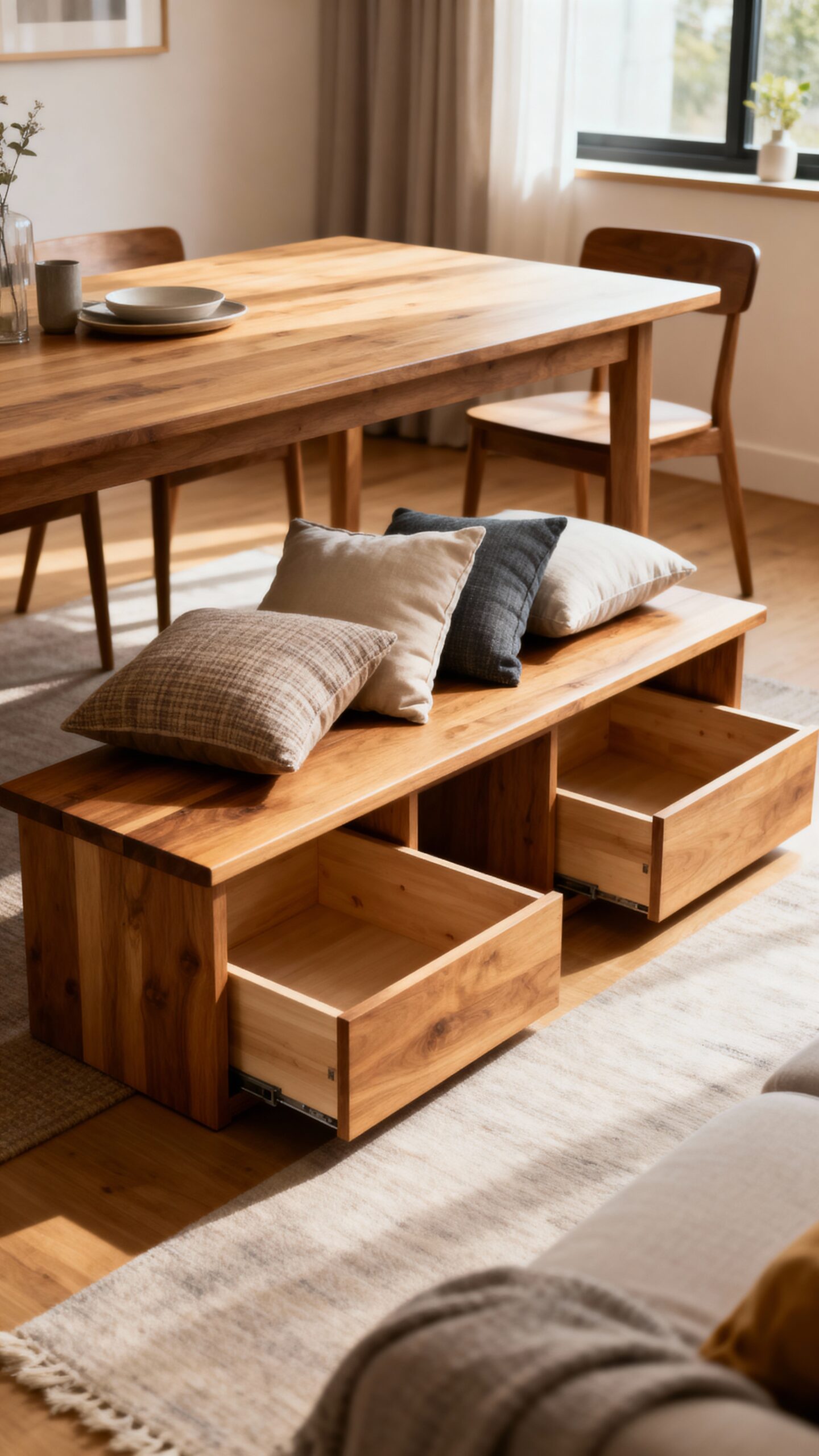 compact functional organized dining space