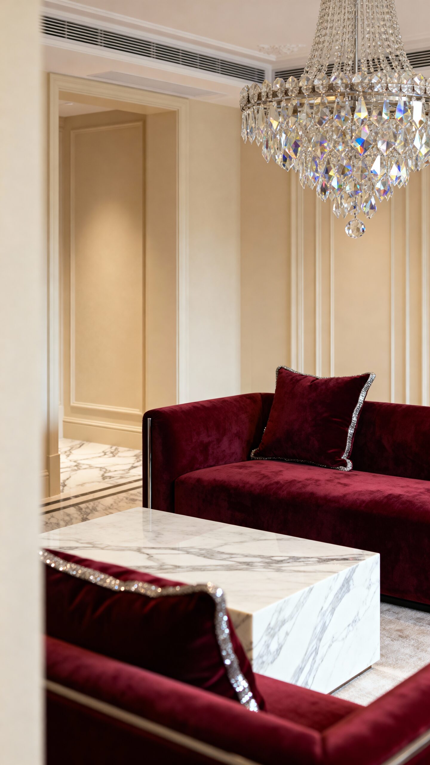 compact luxurious seating arrangement for small spaces