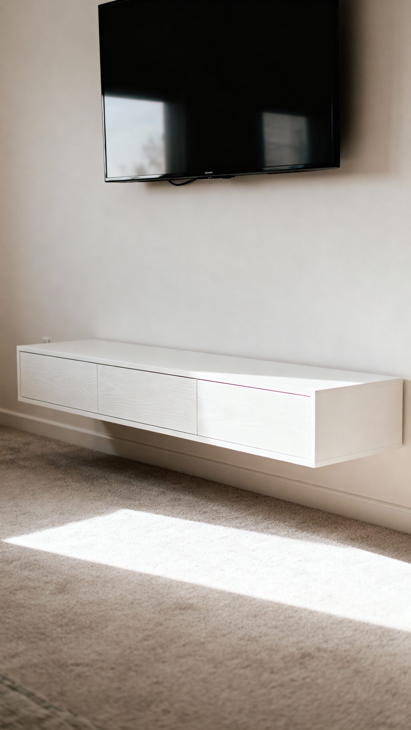 compact minimalist space saving media solution