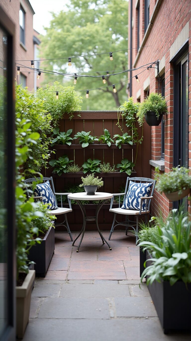 compact outdoor townhome patio ideas