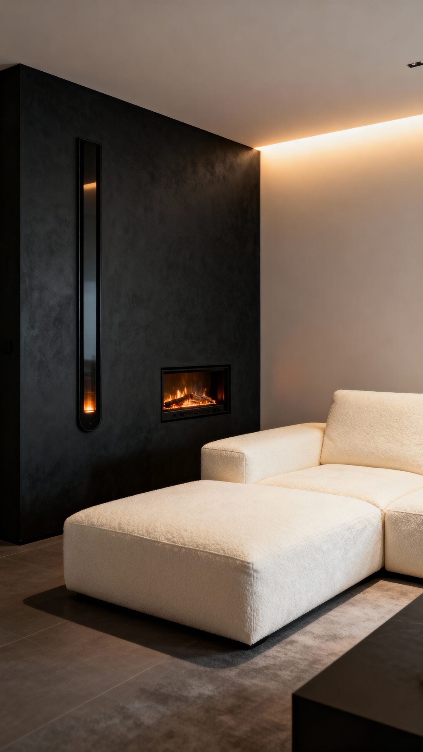 compact space saving vertical electric fireplaces