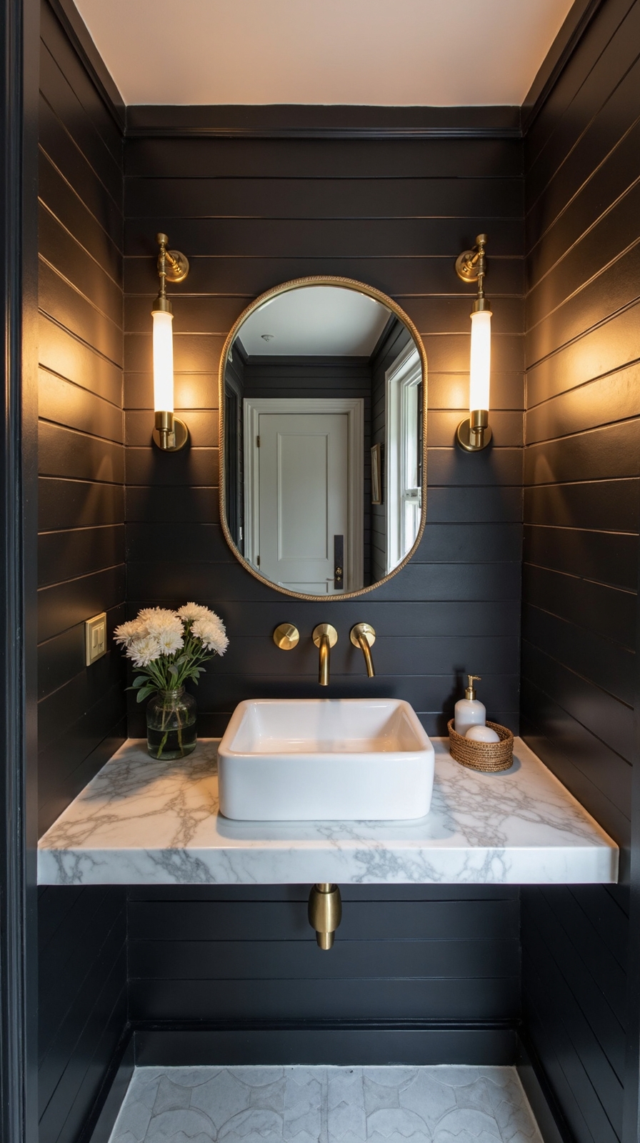 compact spaces elevated with black shiplap