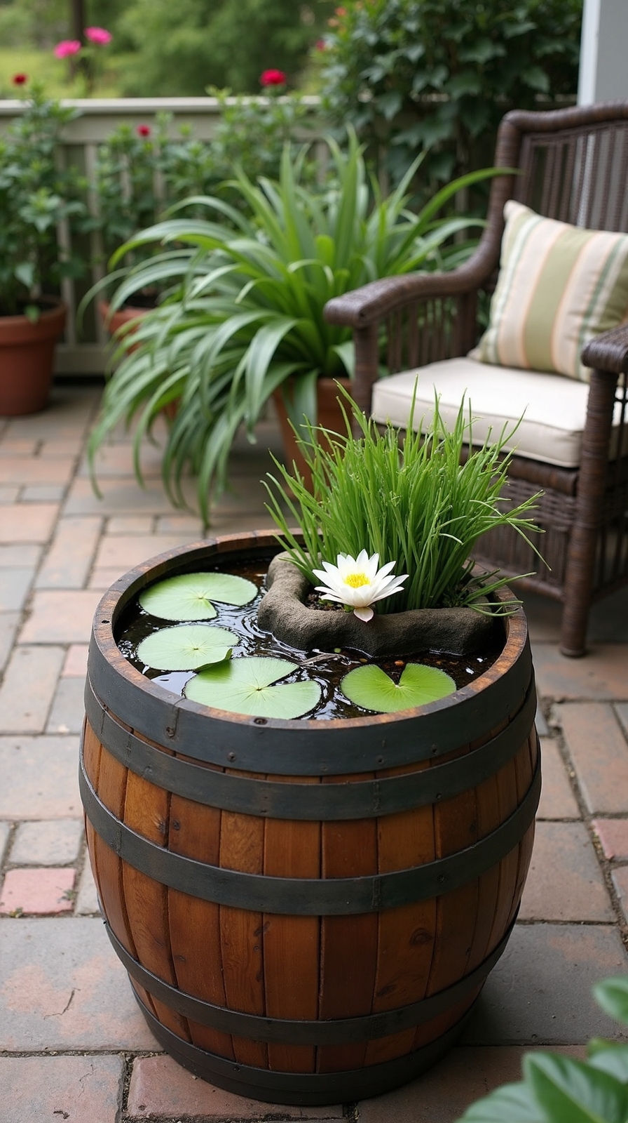 compact tranquil rustic water sanctuary