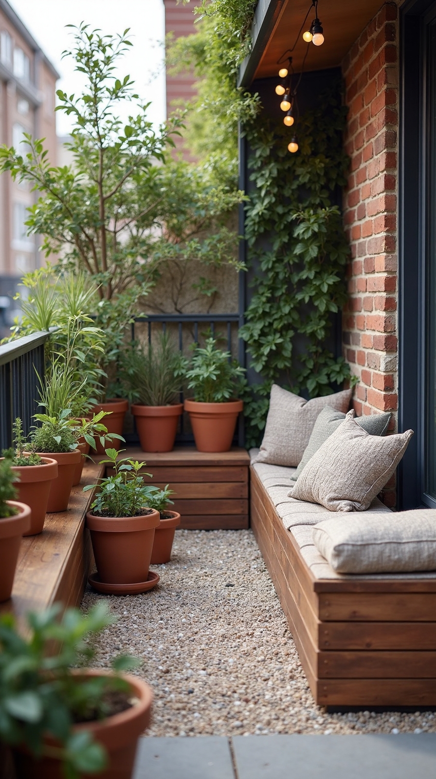 compact urban balcony container garden oasis