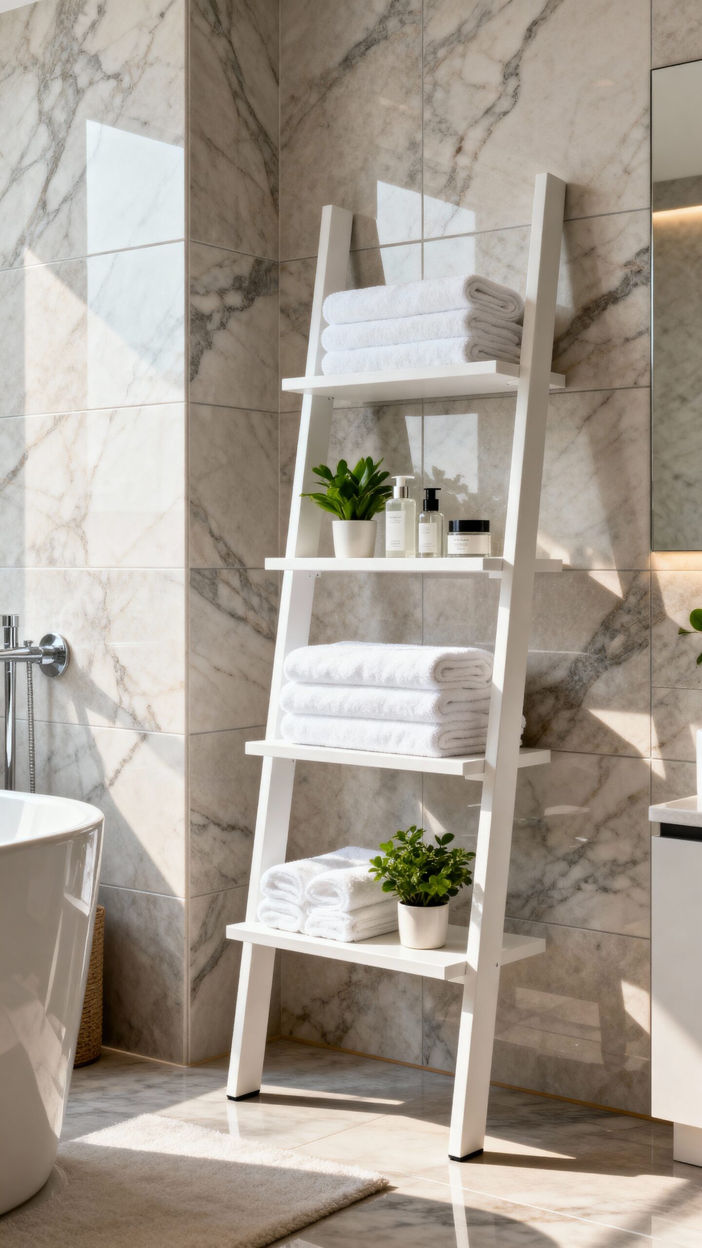 compact versatile adaptable bathroom storage