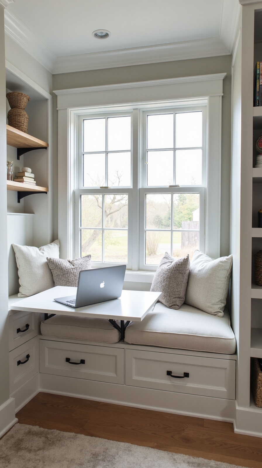 compact workspaces with concealed storage