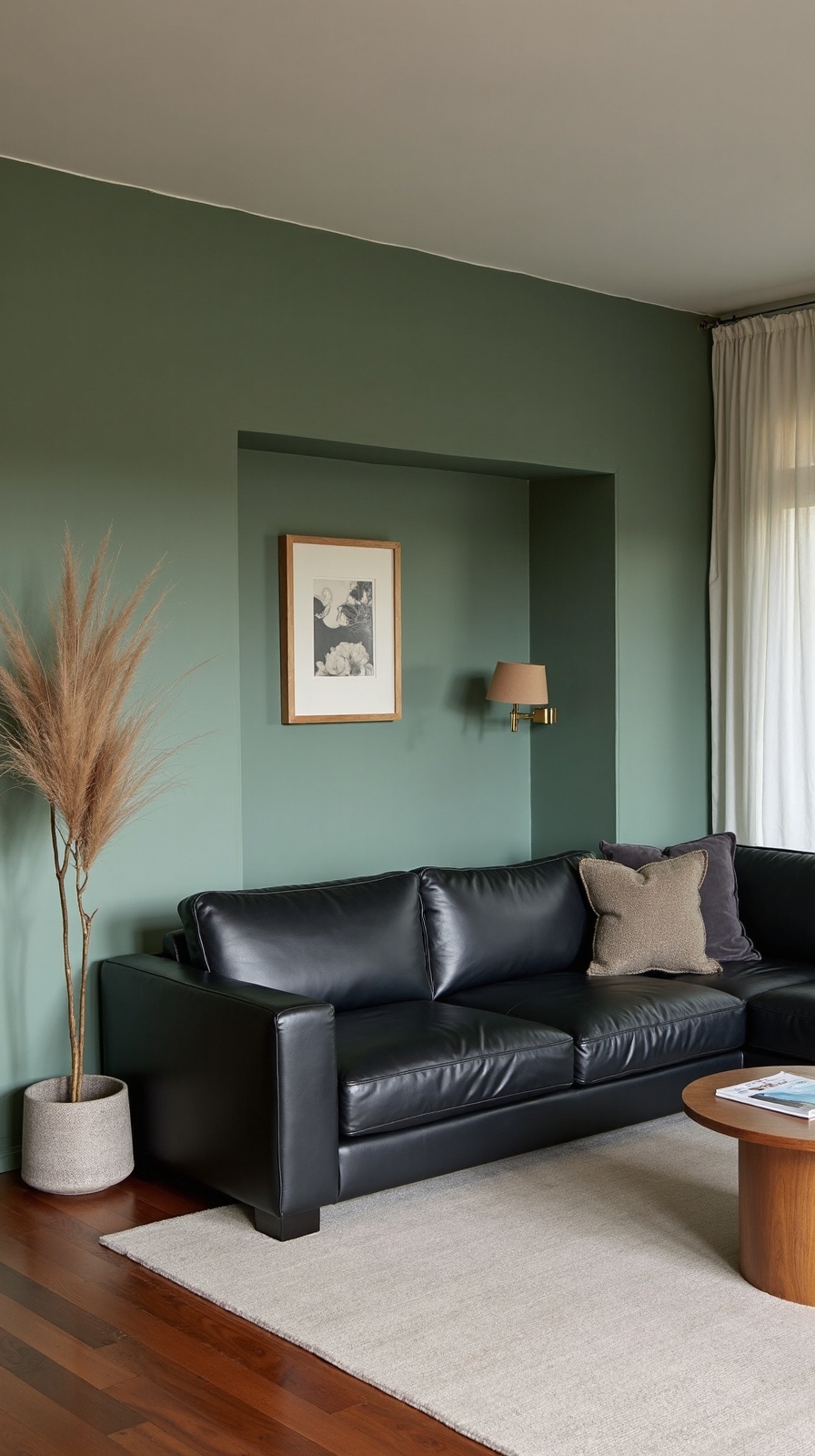 complementary wall colors enhance black furniture