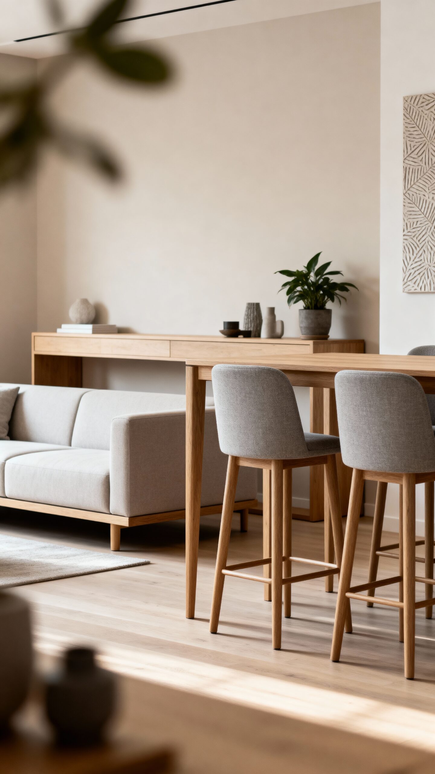 consistent furniture heights create visual harmony