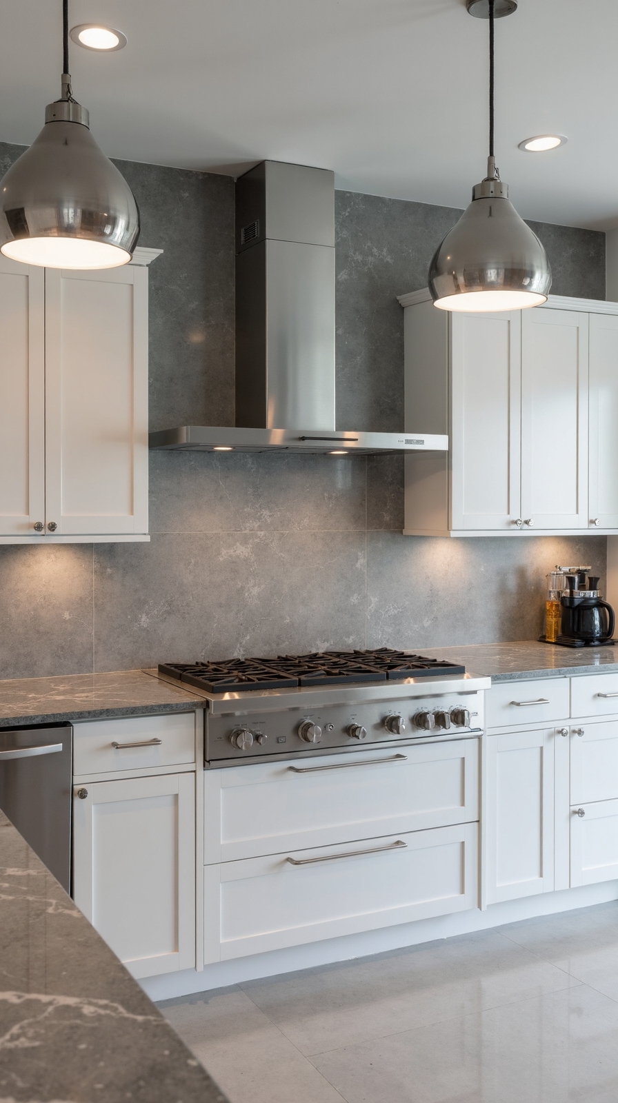 contemporary concrete look porcelain transformation