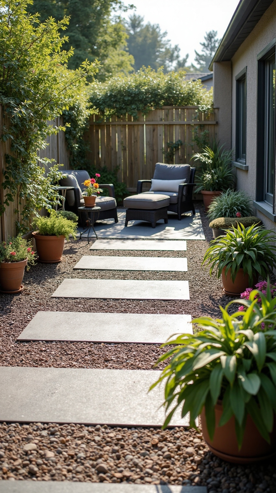 contemporary decomposed granite patio design