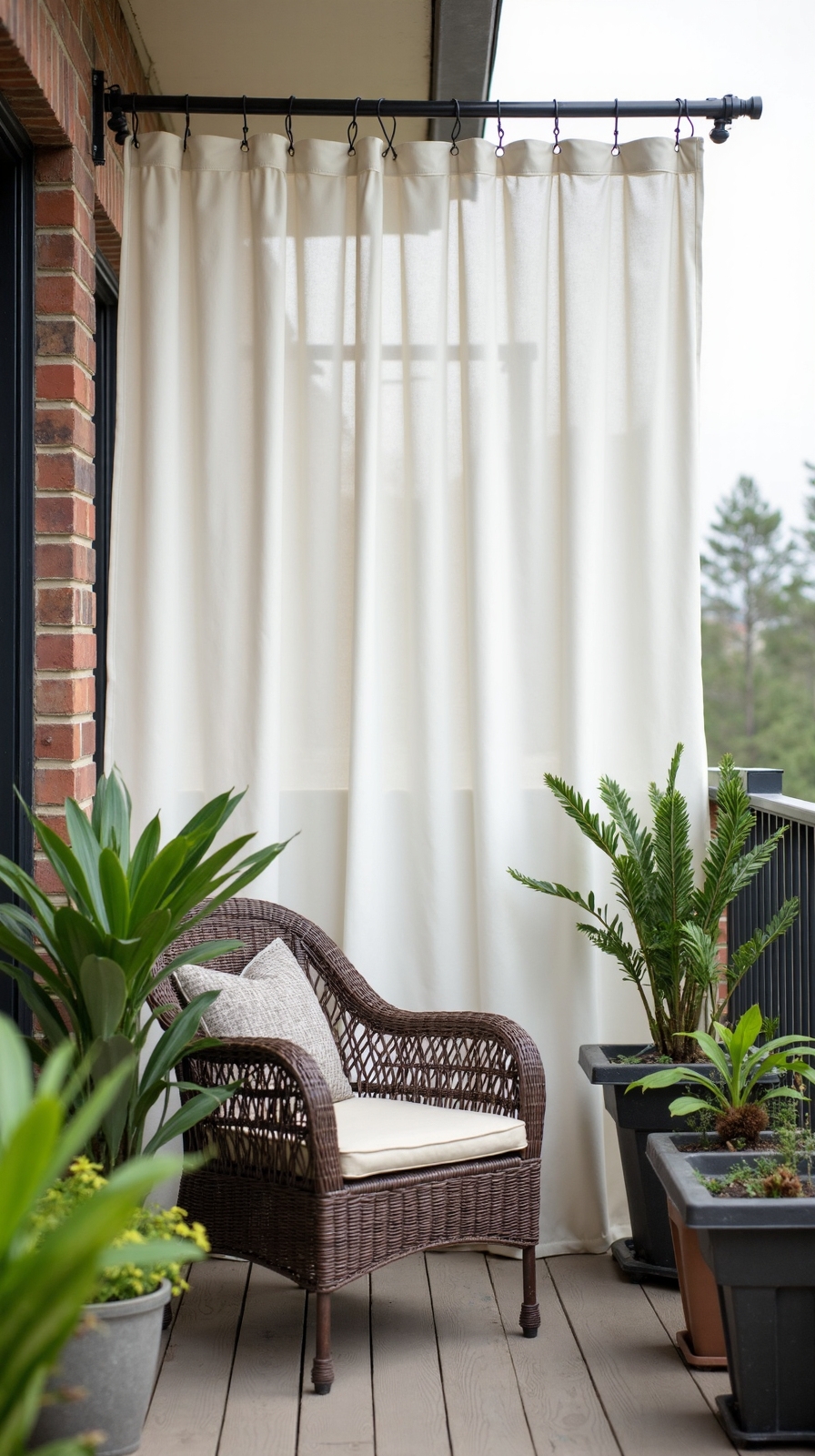 convertible outdoor privacy sanctuary with tension rods