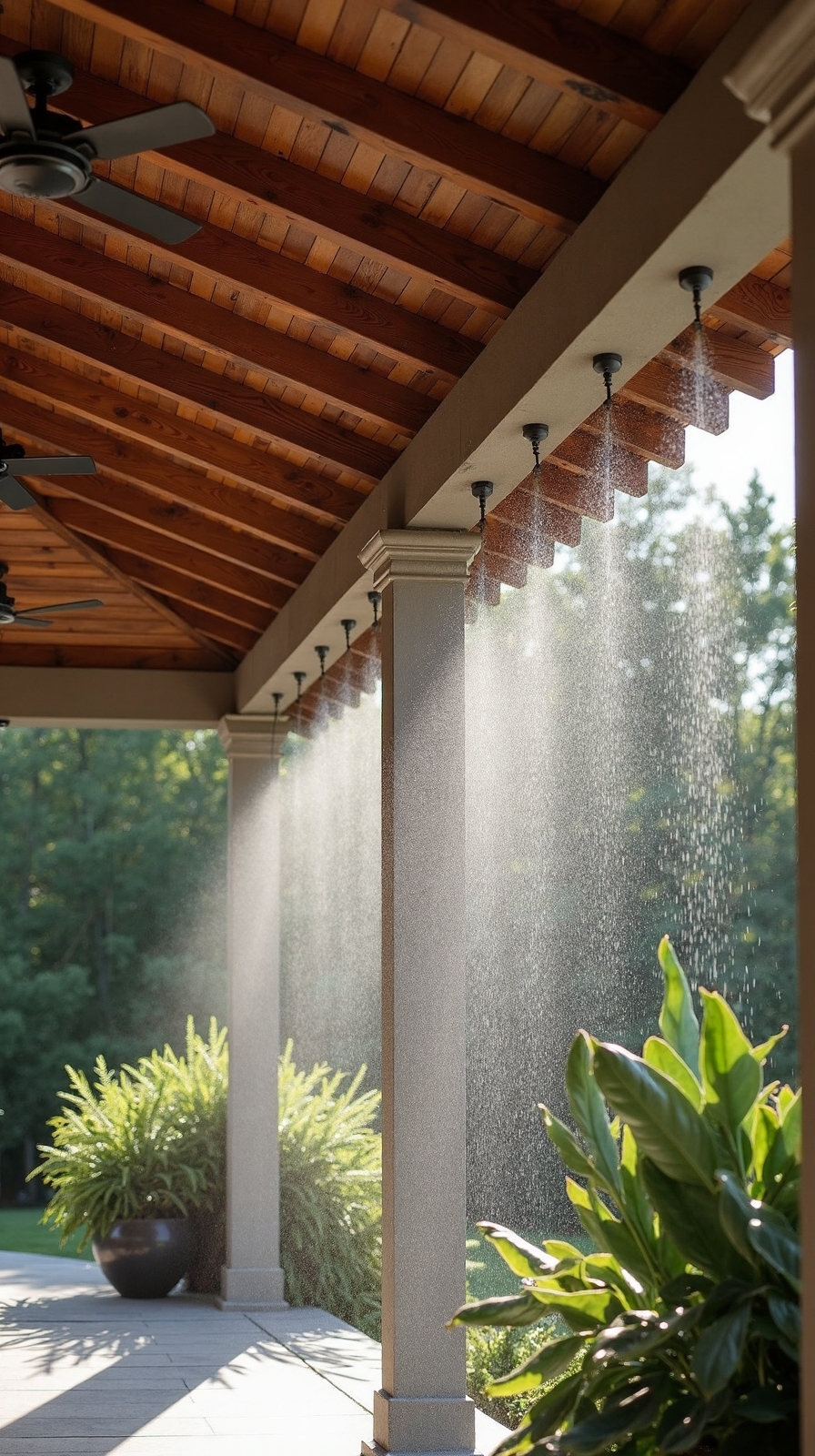 cooling patio ceiling misting system