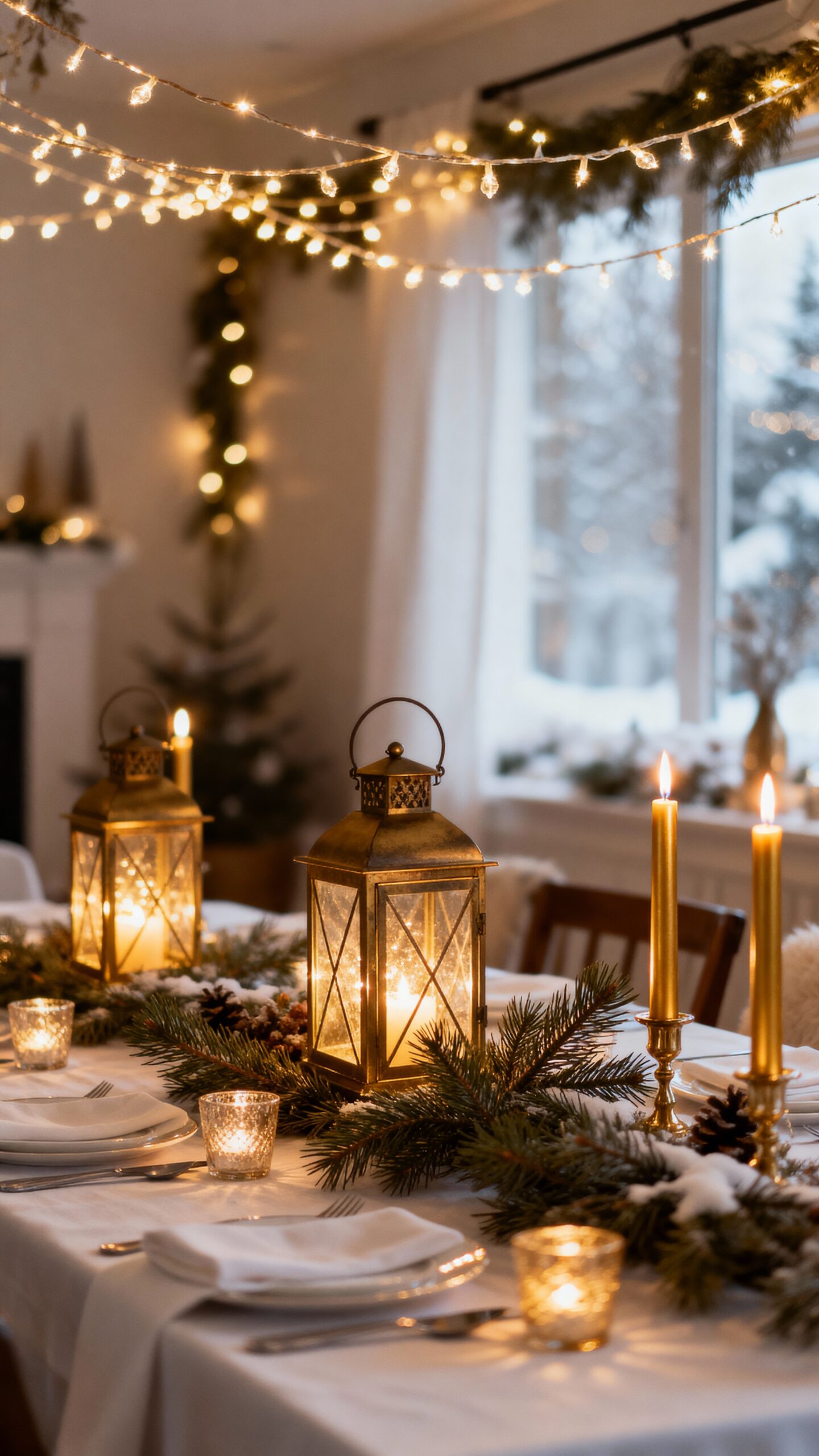 cozy ambient lighting tablescape magic