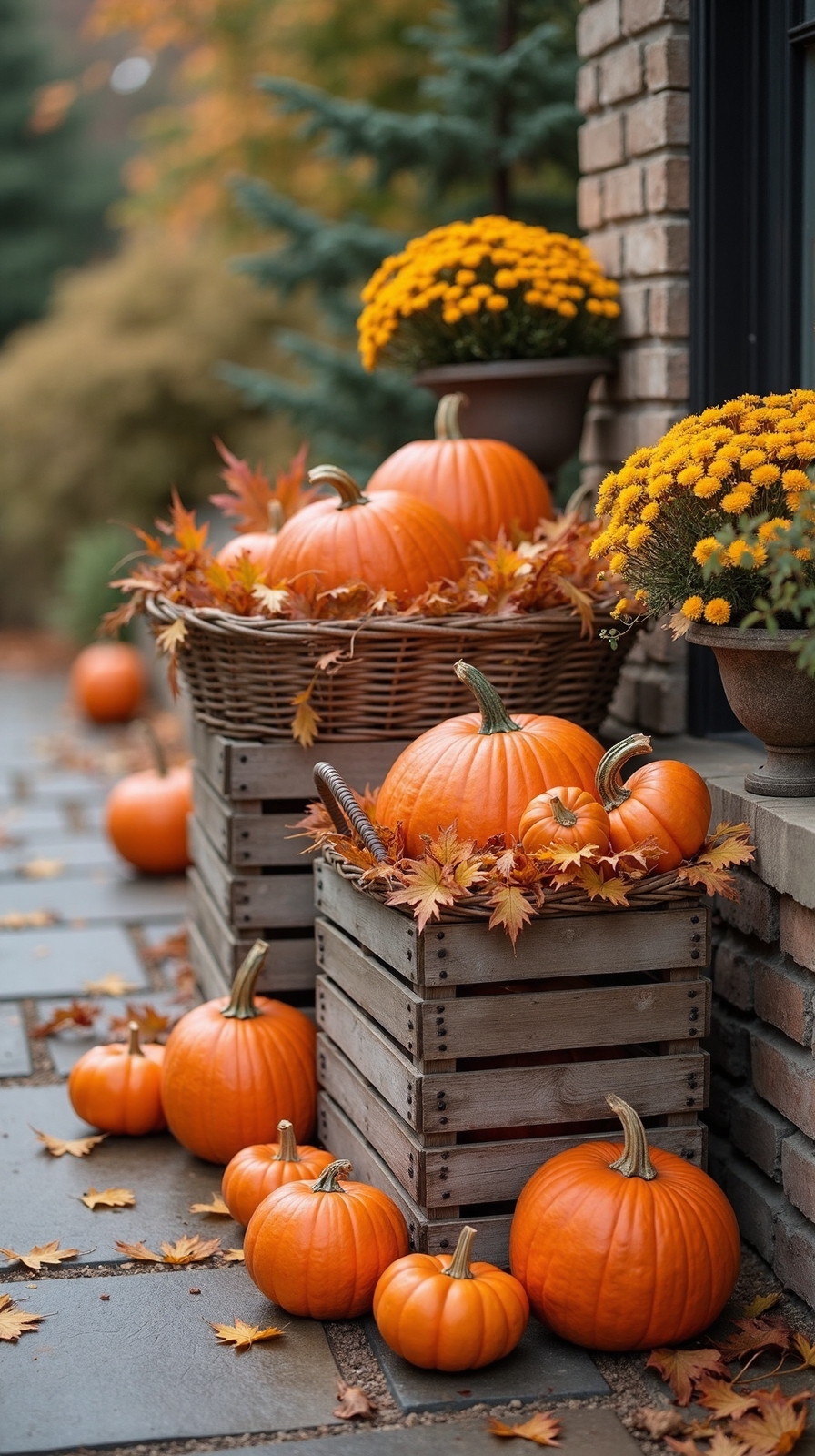 cozy autumn rustic patio retreat