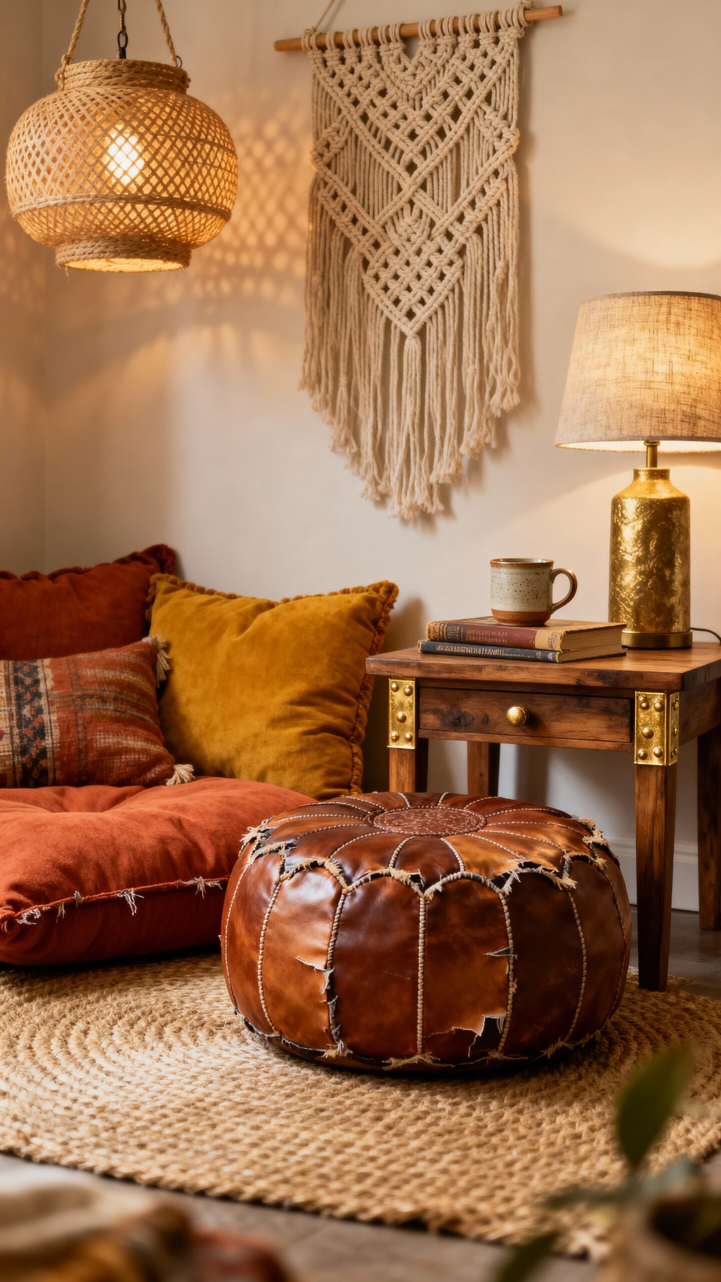 cozy boho layered inviting