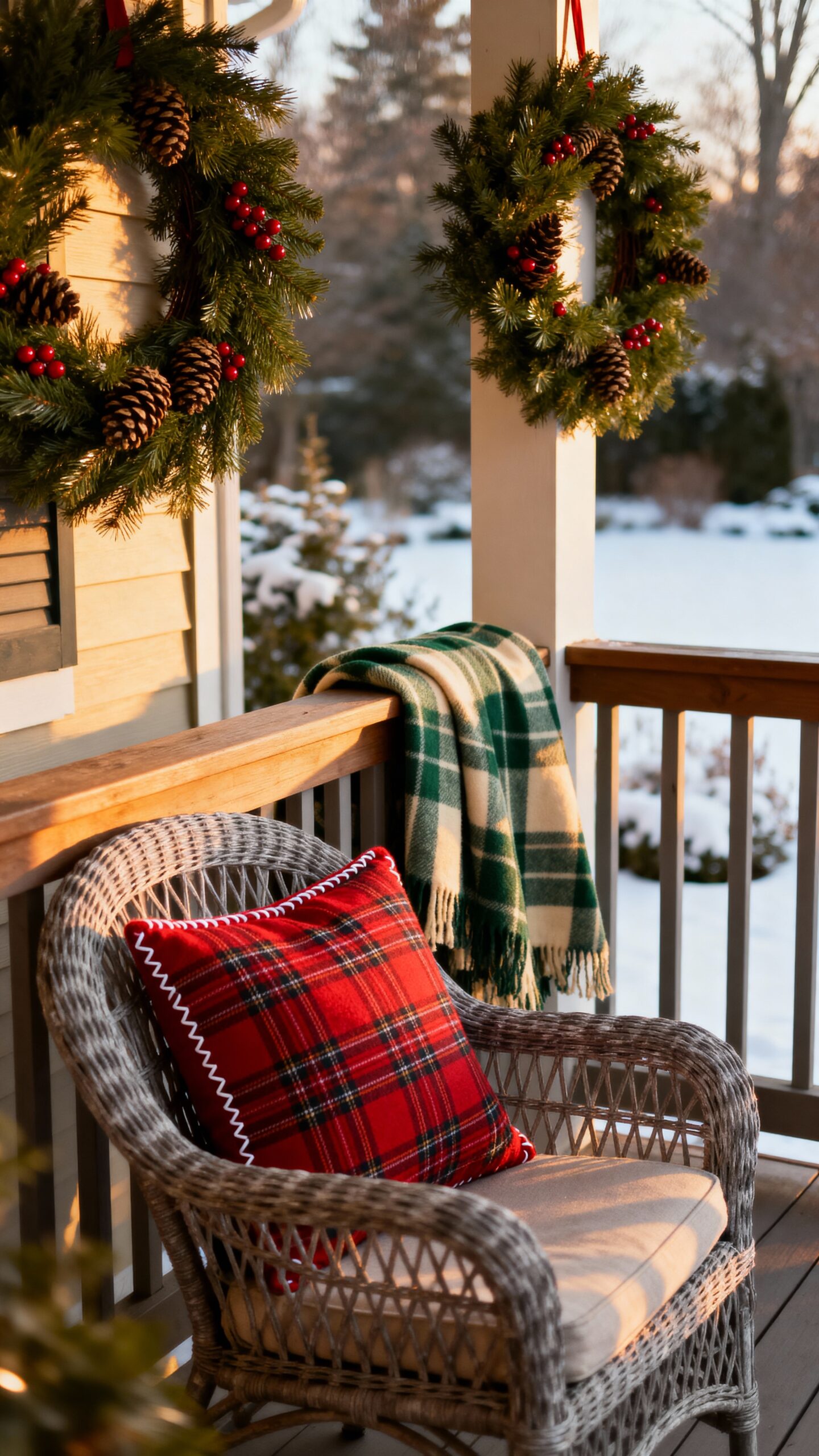 cozy cabin inspired plaid textile displays