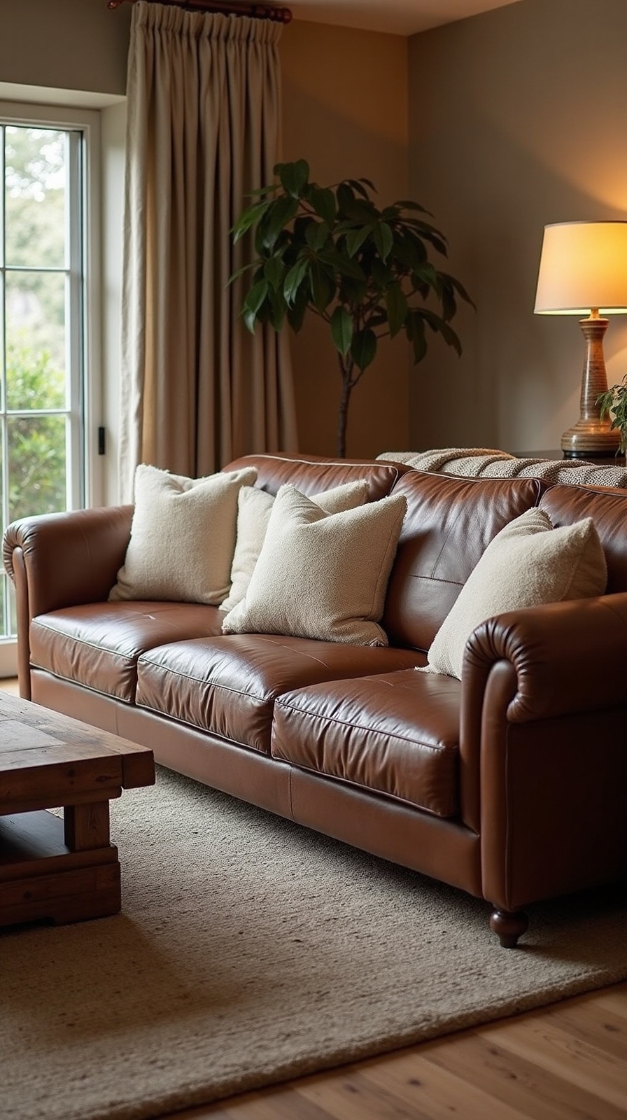 cozy chocolate couch ambience