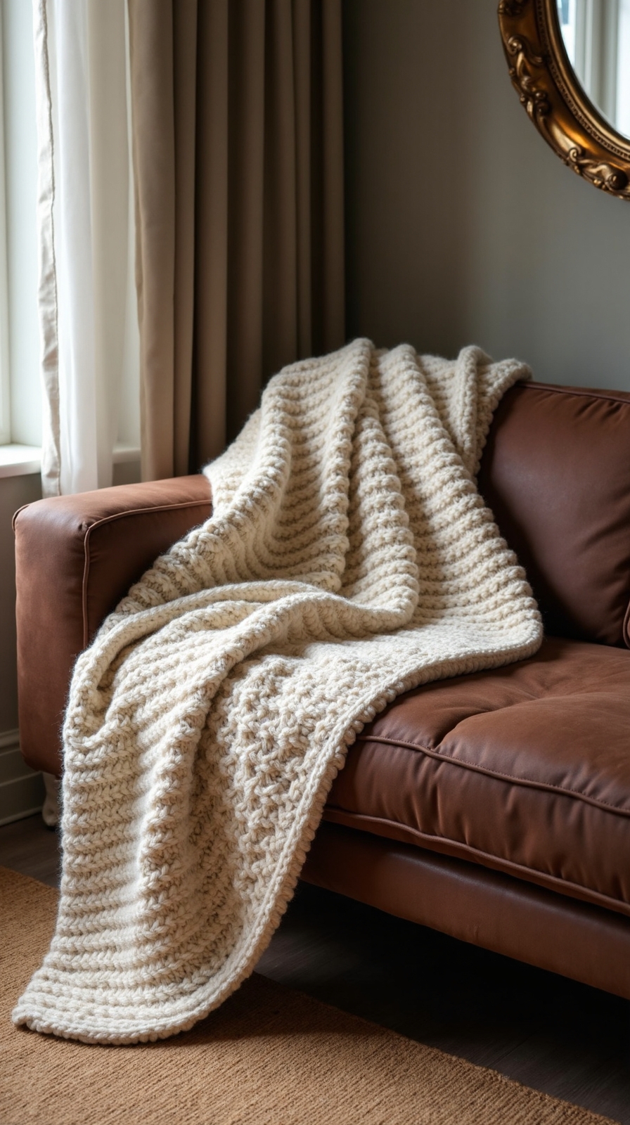 cozy chocolate couch sanctuary retreat