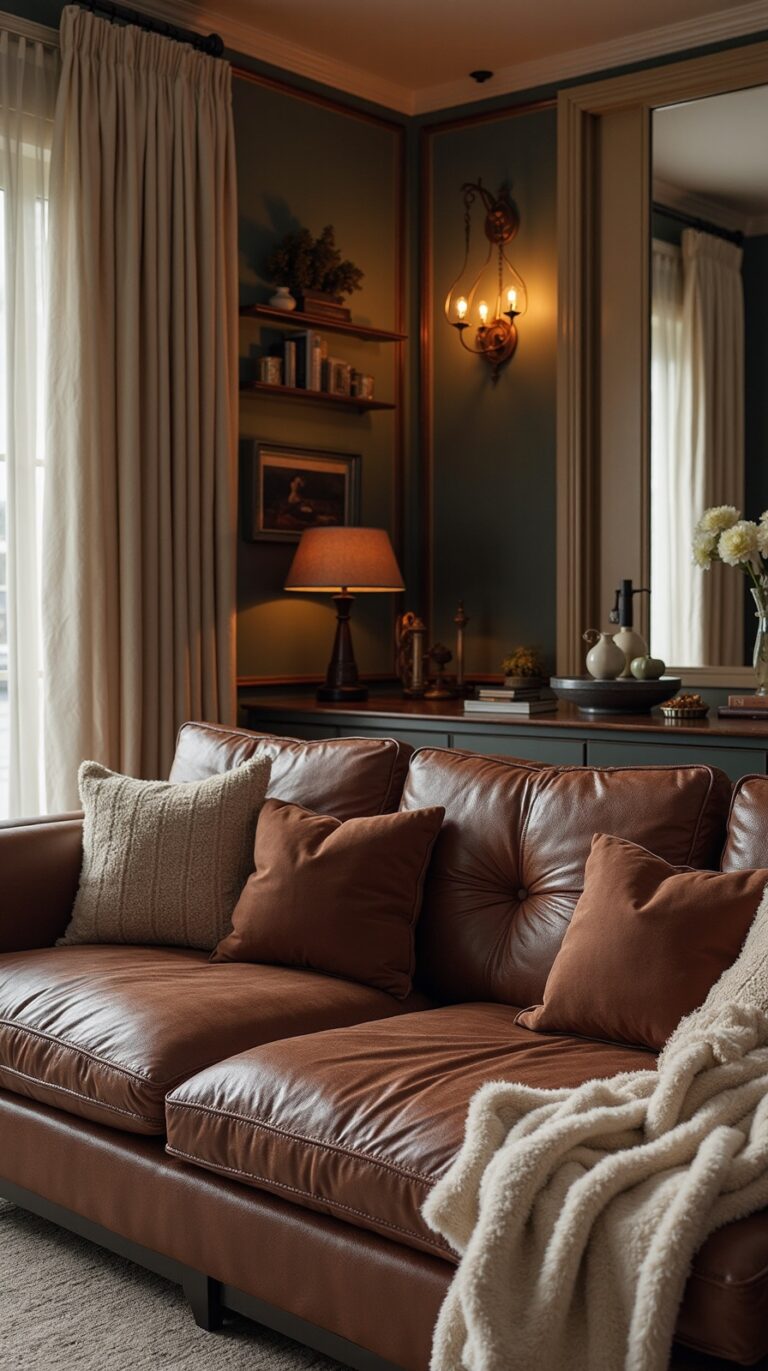 cozy chocolate living room comfort