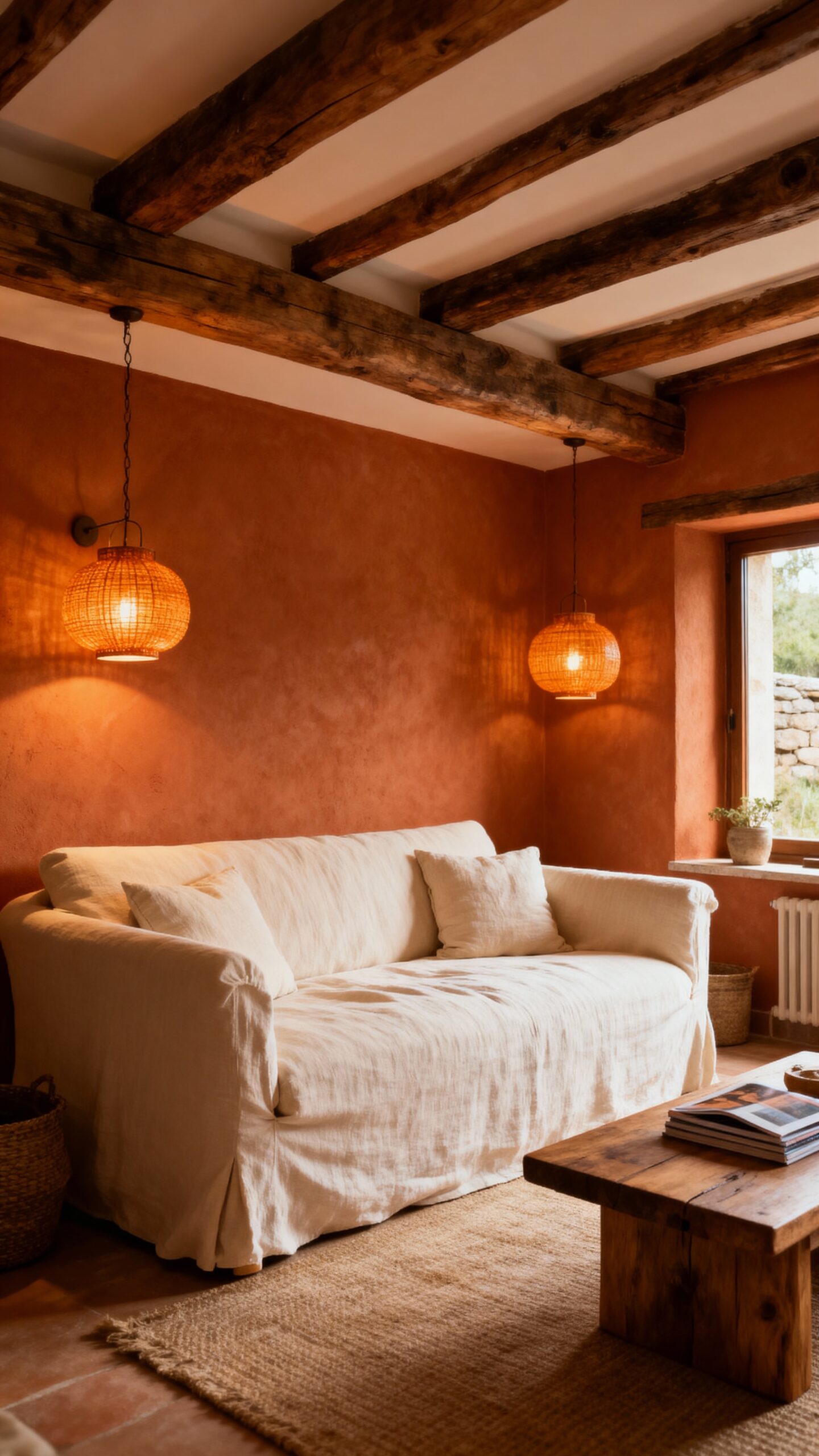 cozy cottage ambiance with warm tones