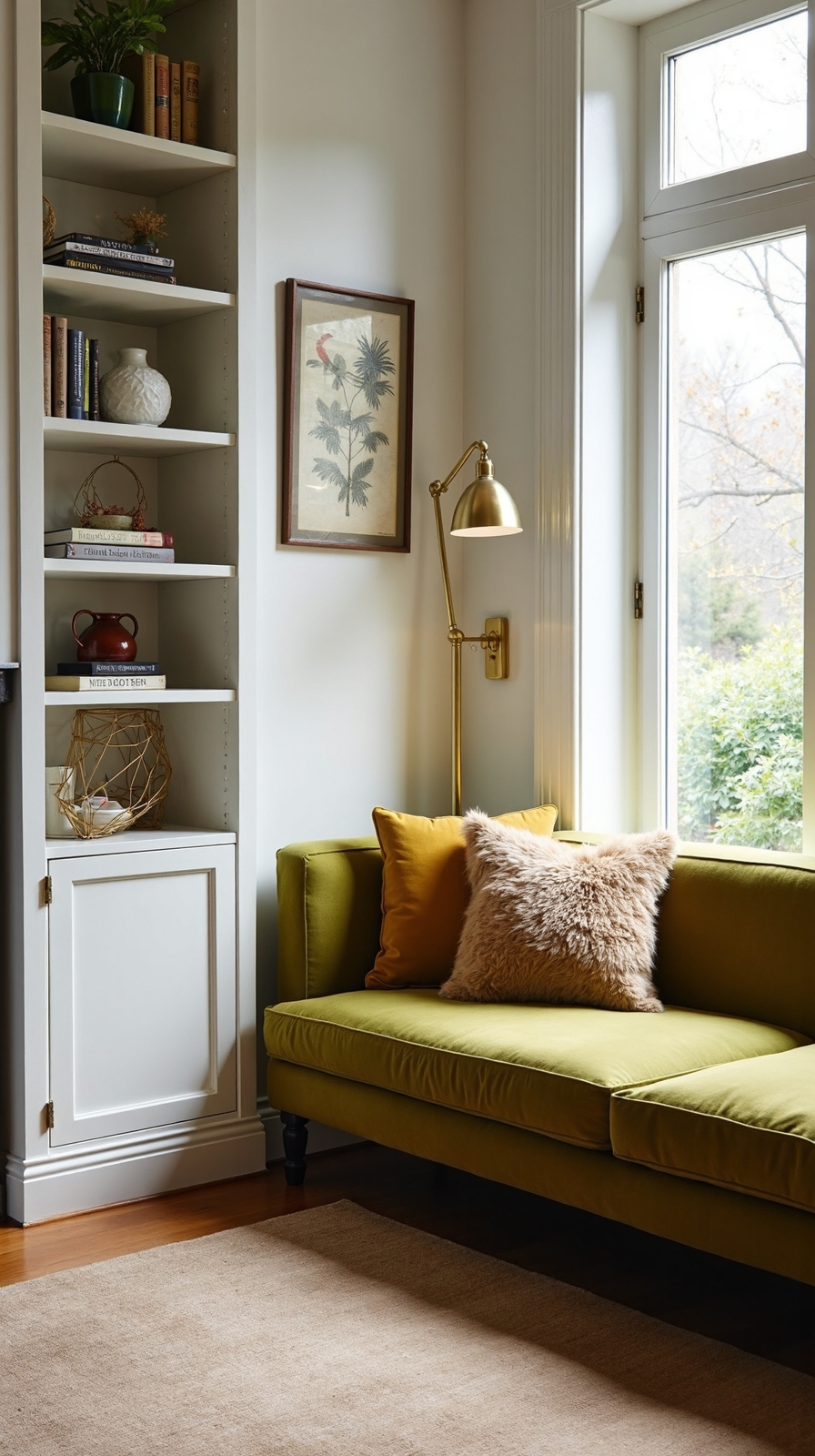 cozy customized reading alcove with storage
