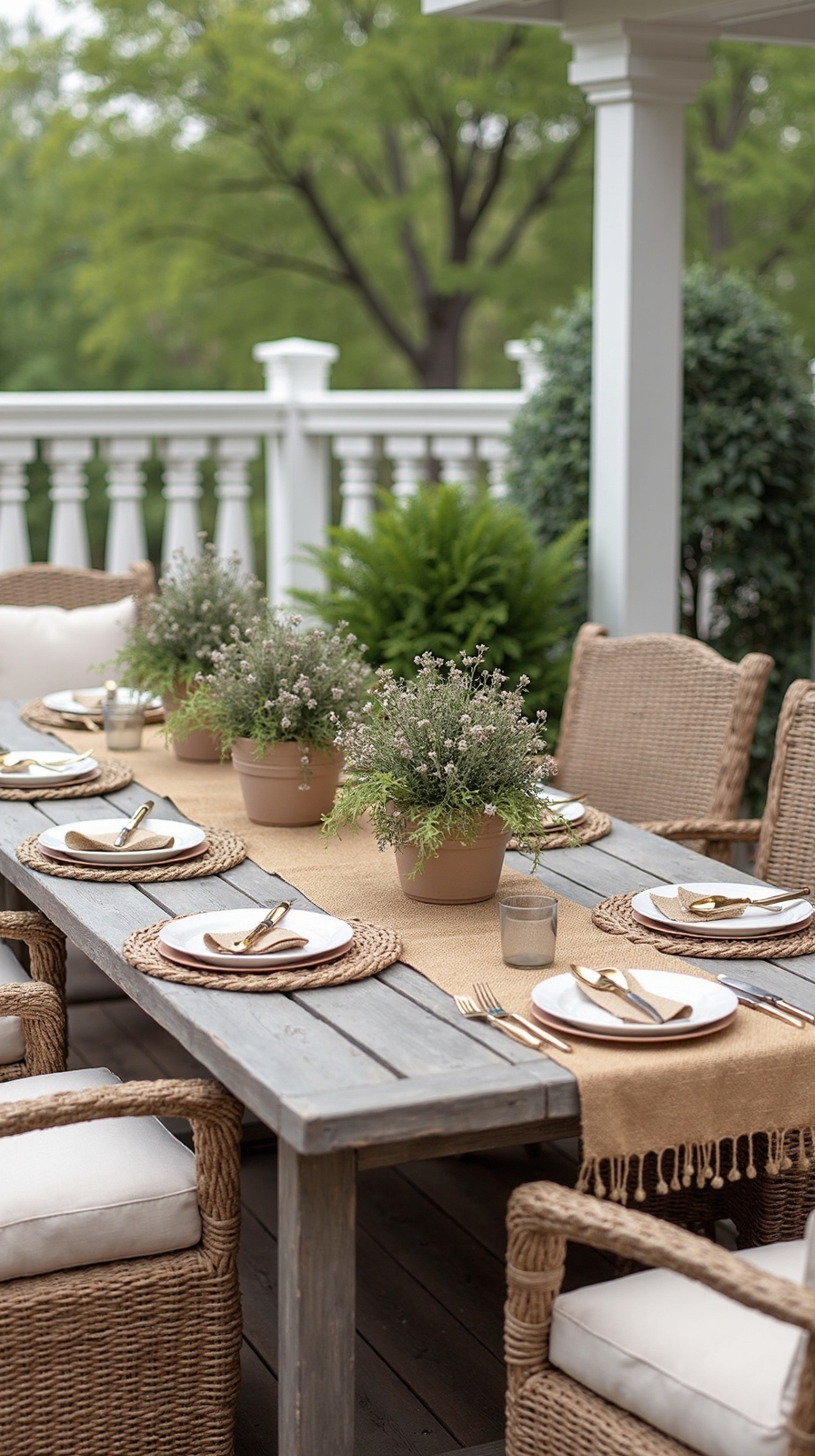 cozy earthy rustic farmhouse patio decor