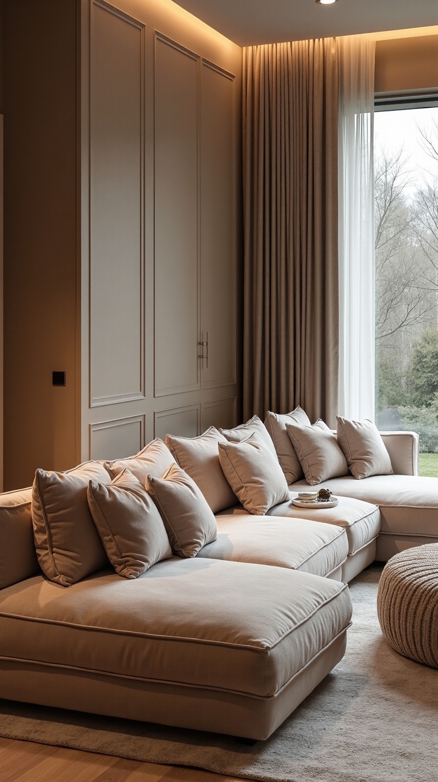 cozy family centric modular lounge configuration