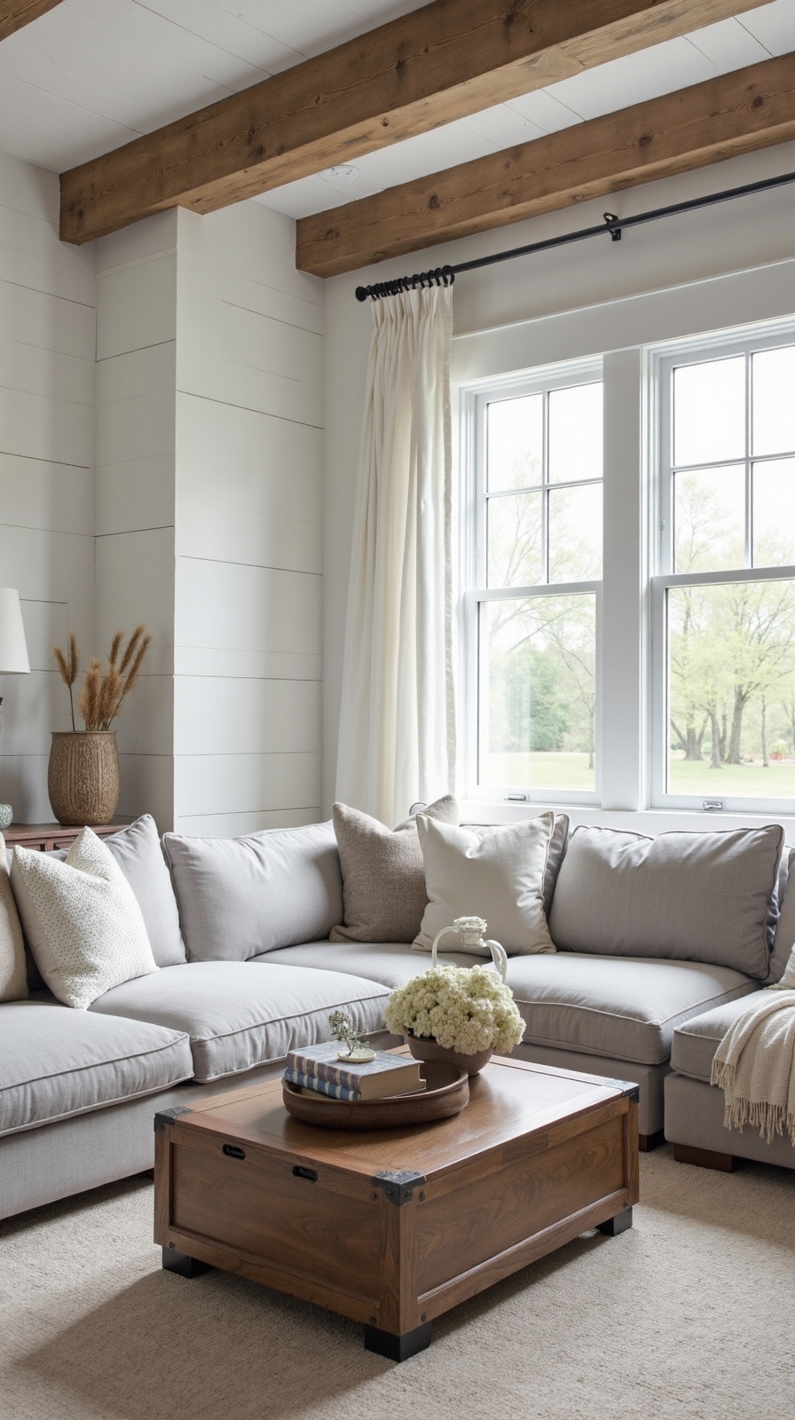 cozy farmhouse charm with rustic elements