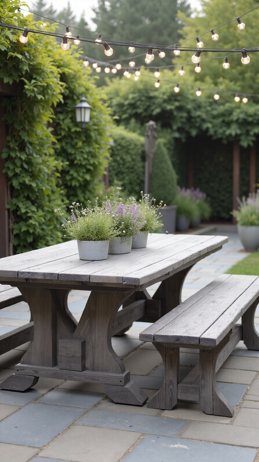 cozy farmhouse dining with bench seating