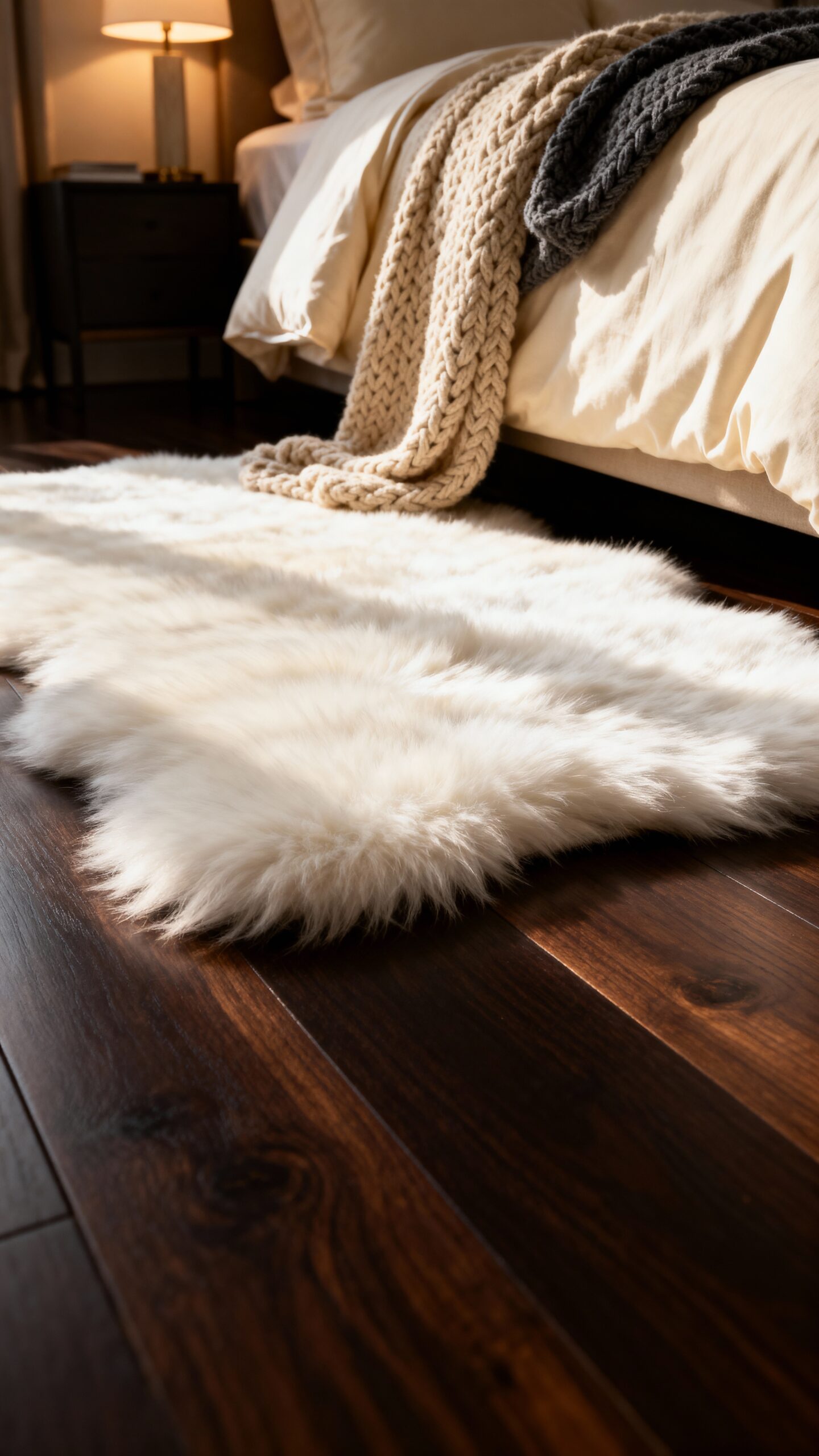 cozy faux fur rug warmth comfort