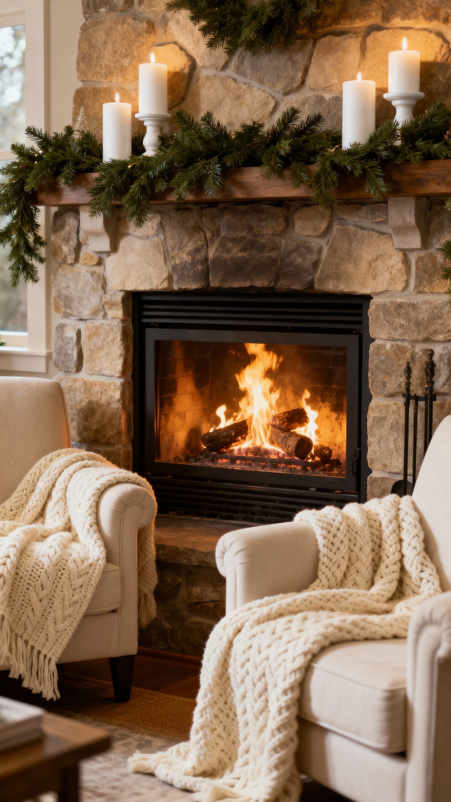 cozy fireplace focal point decoration