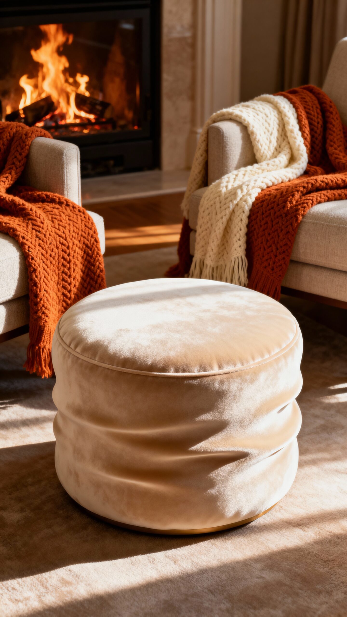 cozy foot propping living room relaxation