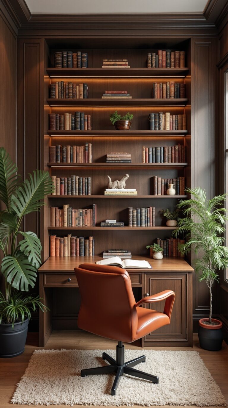 cozy home office library