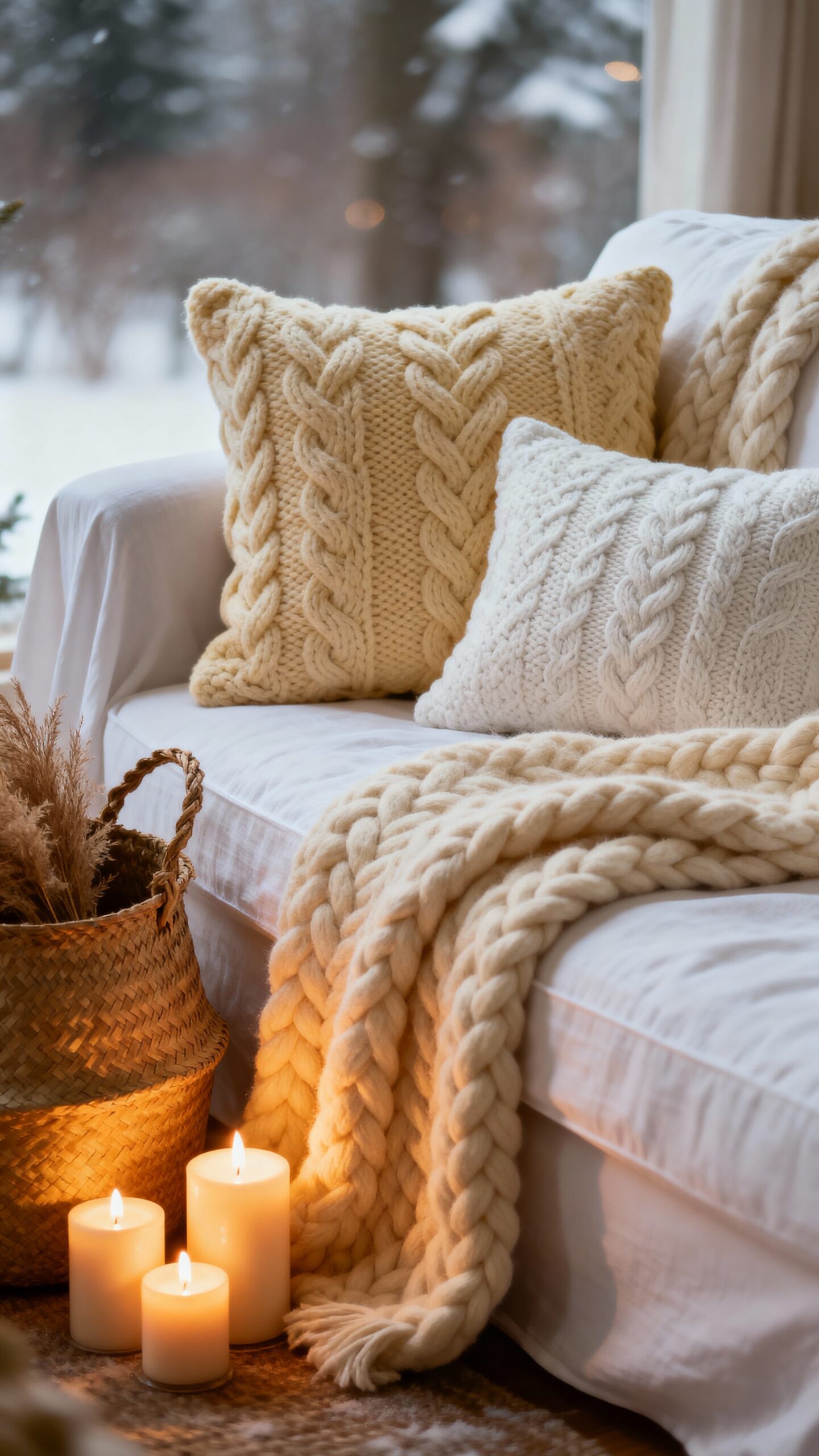 cozy hygge inspired winter home decor