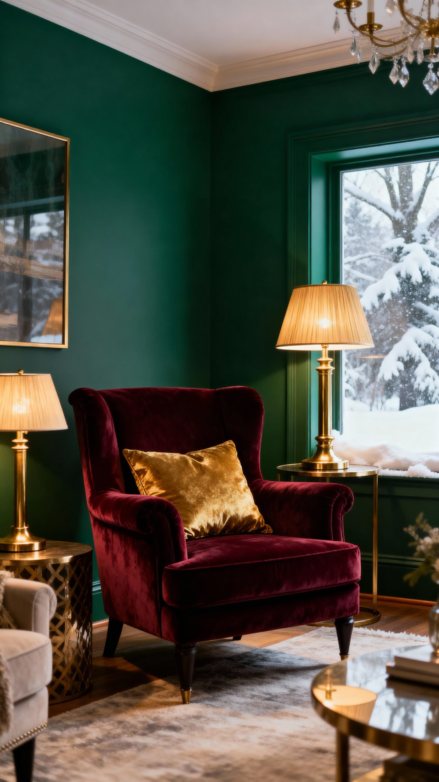 cozy intimate dramatic warm interior