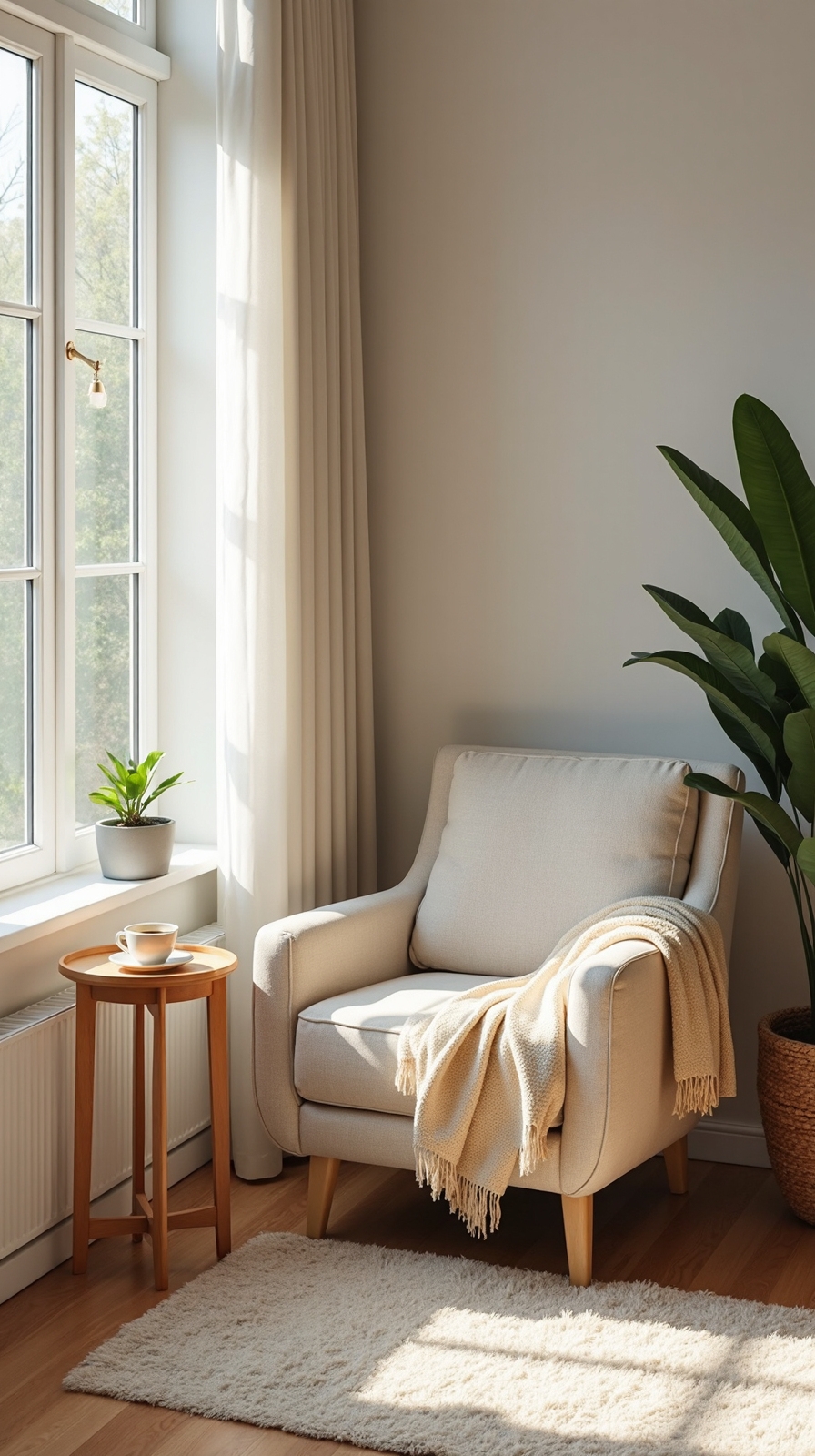 cozy inviting light filled reading sanctuary