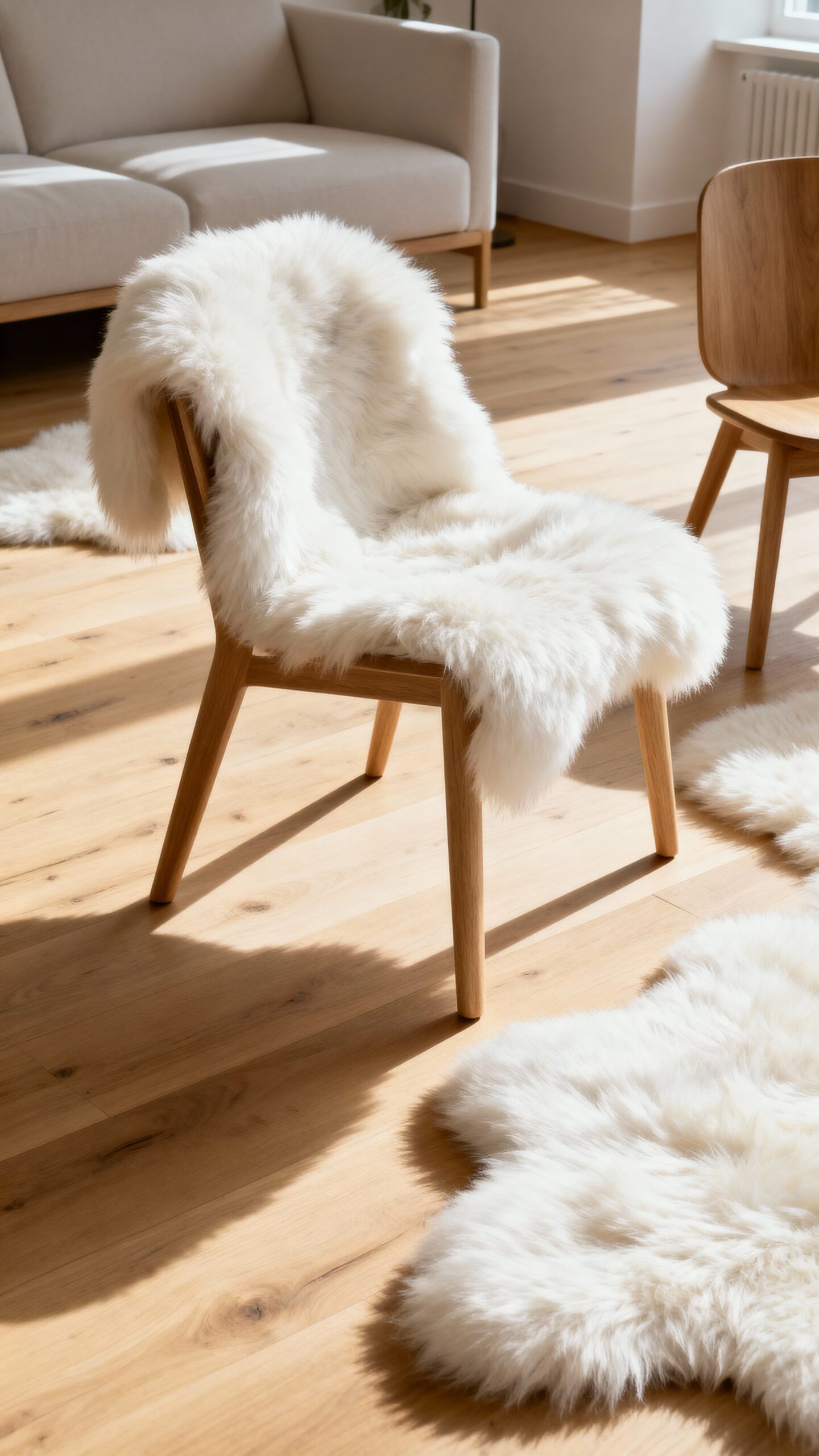 cozy inviting luxurious sheepskin home decor