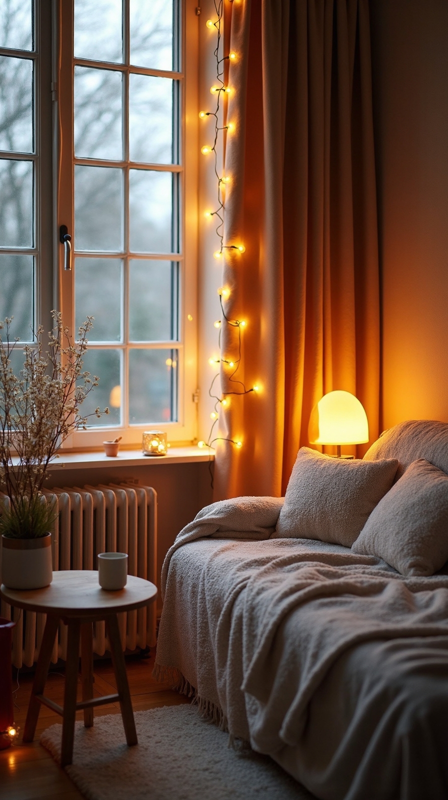 cozy layered inviting apartment lighting