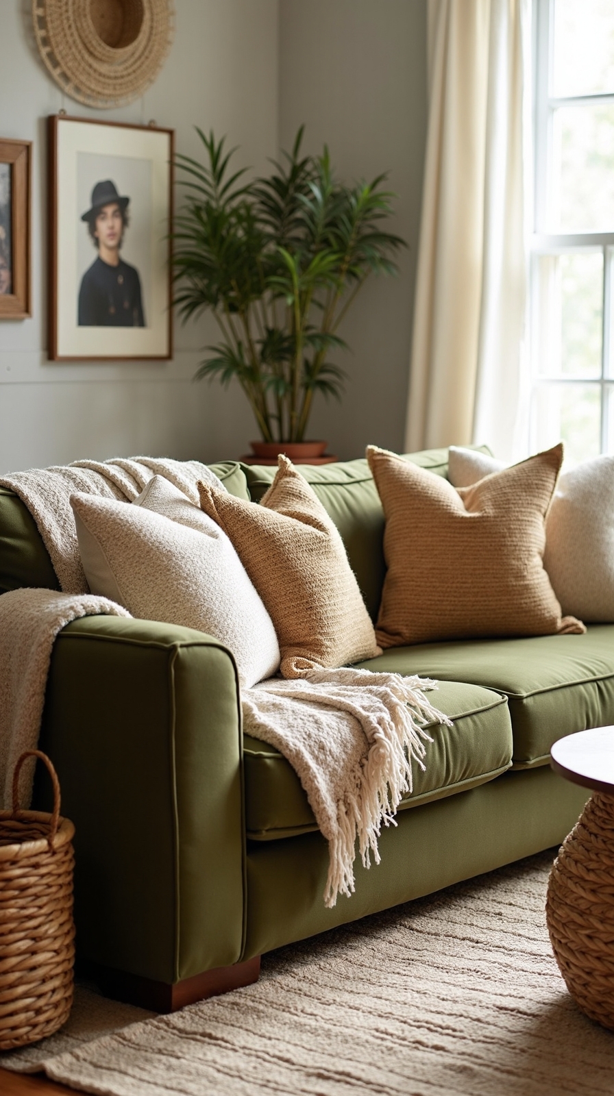 cozy layered natural fiber filled atmosphere