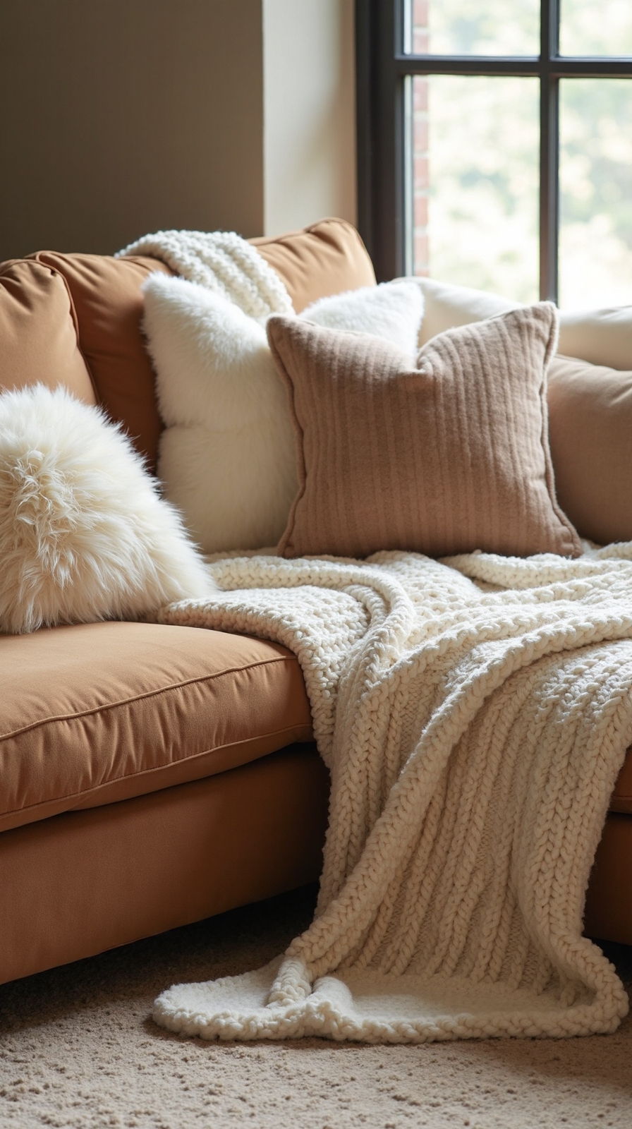 cozy layered textured inviting living room