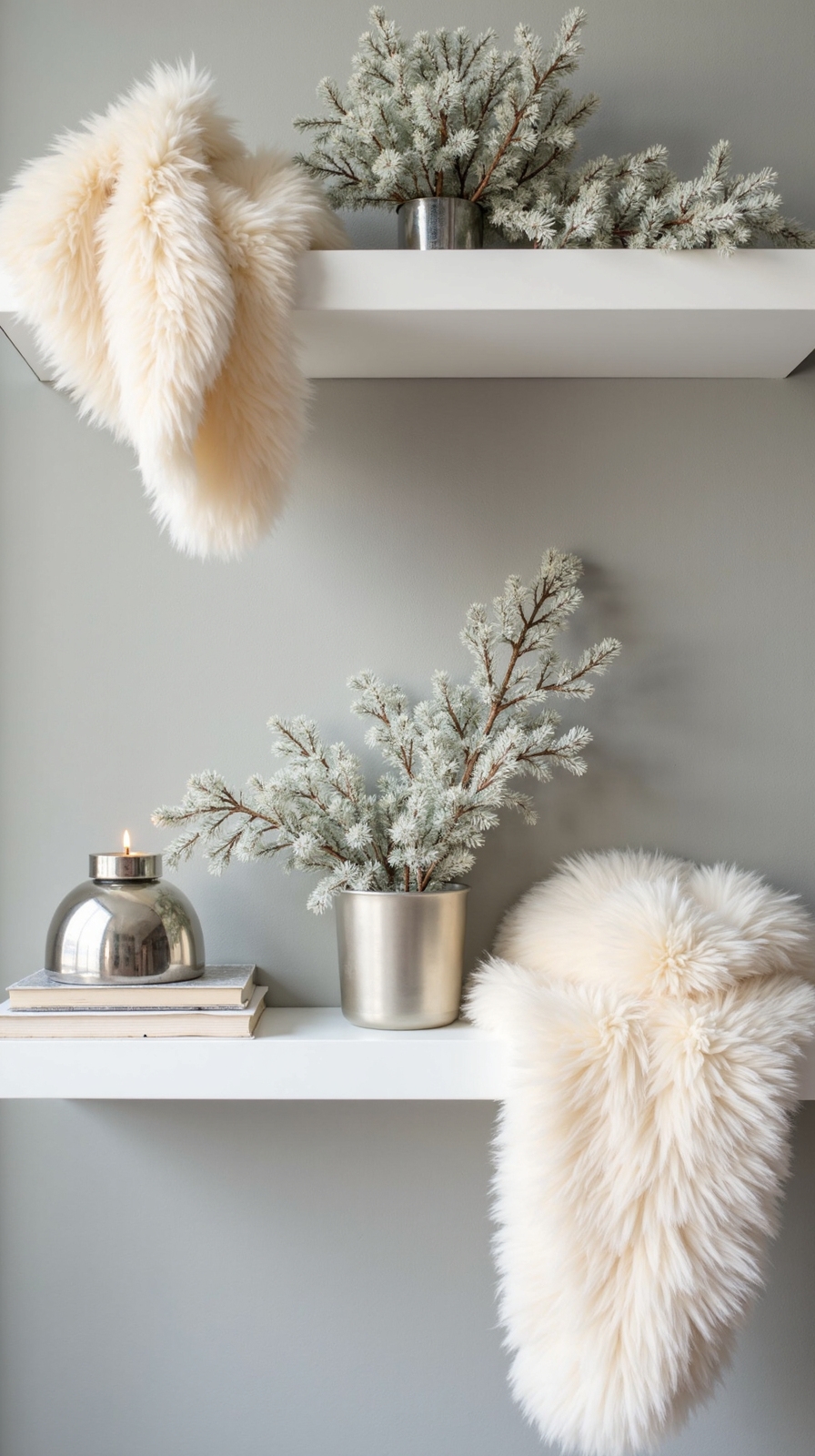 cozy layered textured winter decor