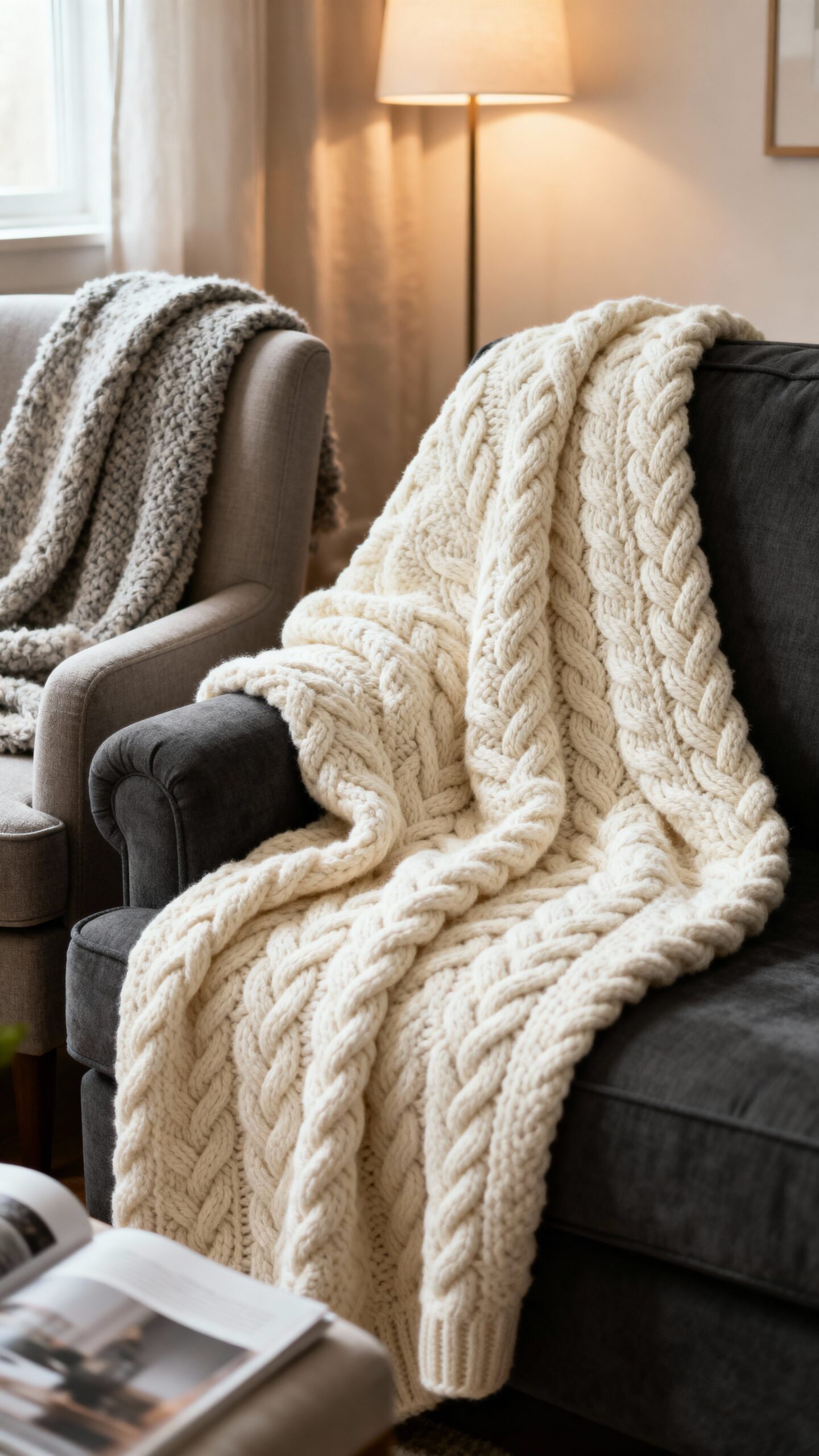 cozy layered textured winter home decor