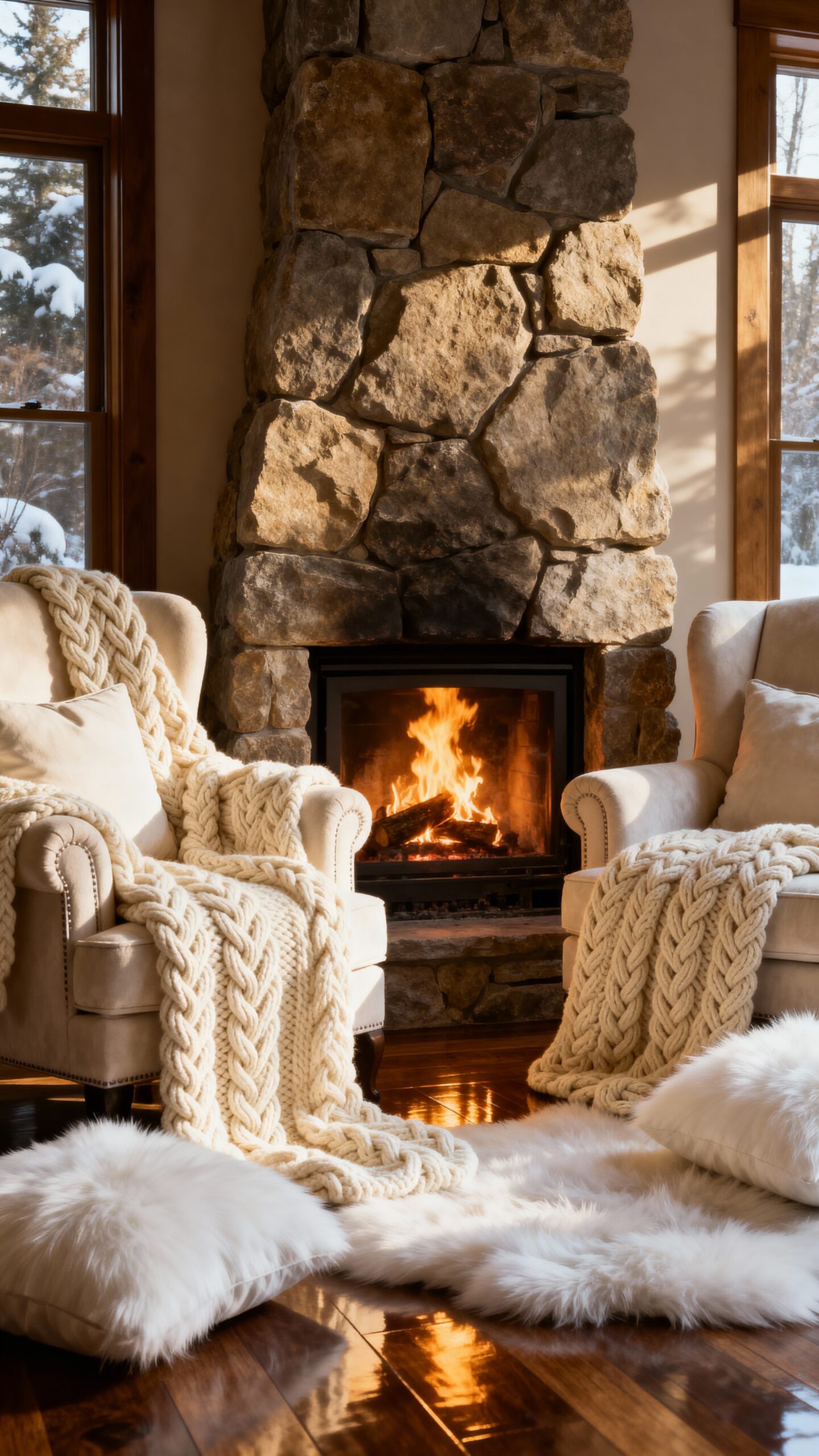 cozy layered textured winter ready