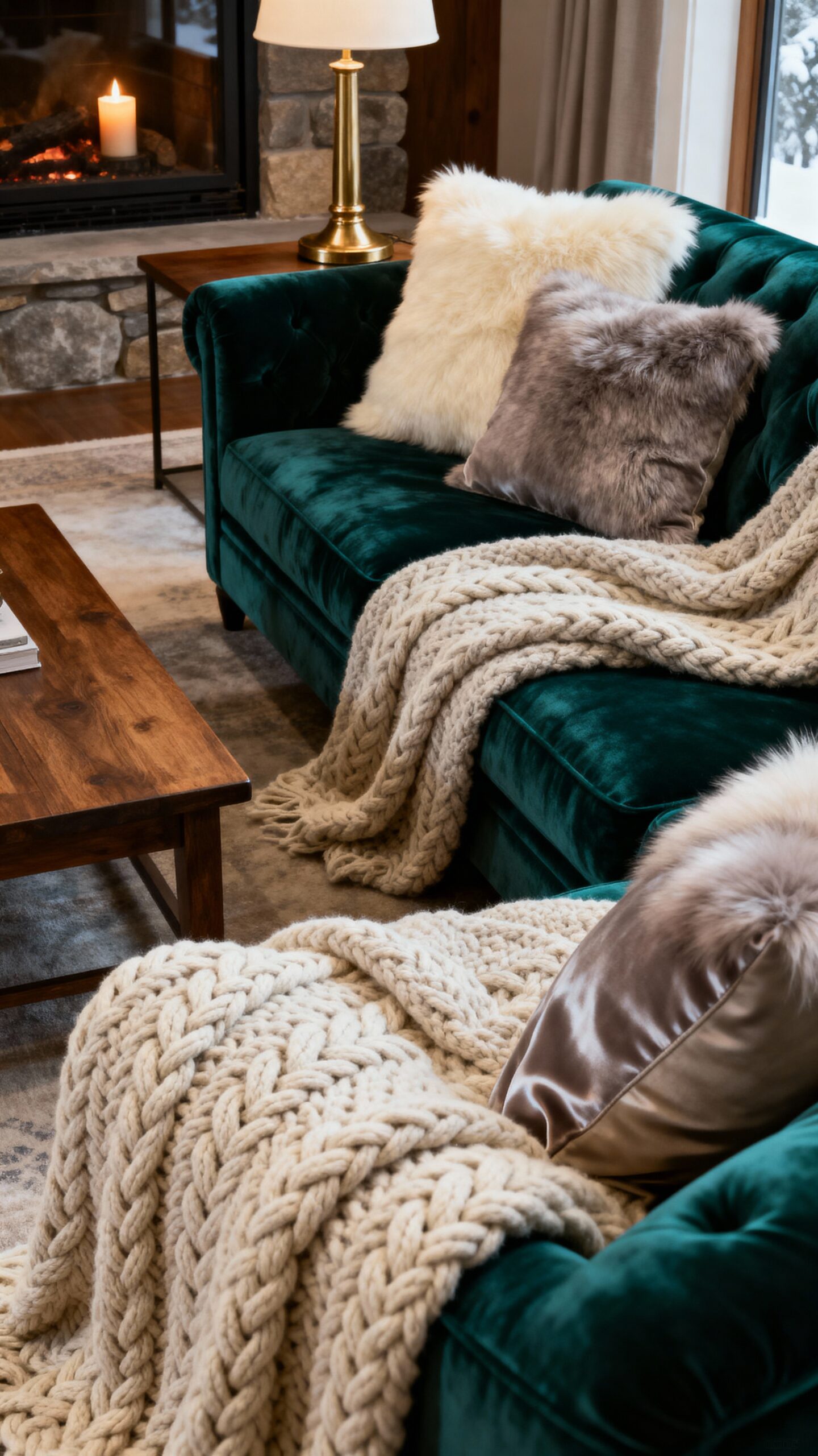 cozy layered textured winter sanctuary