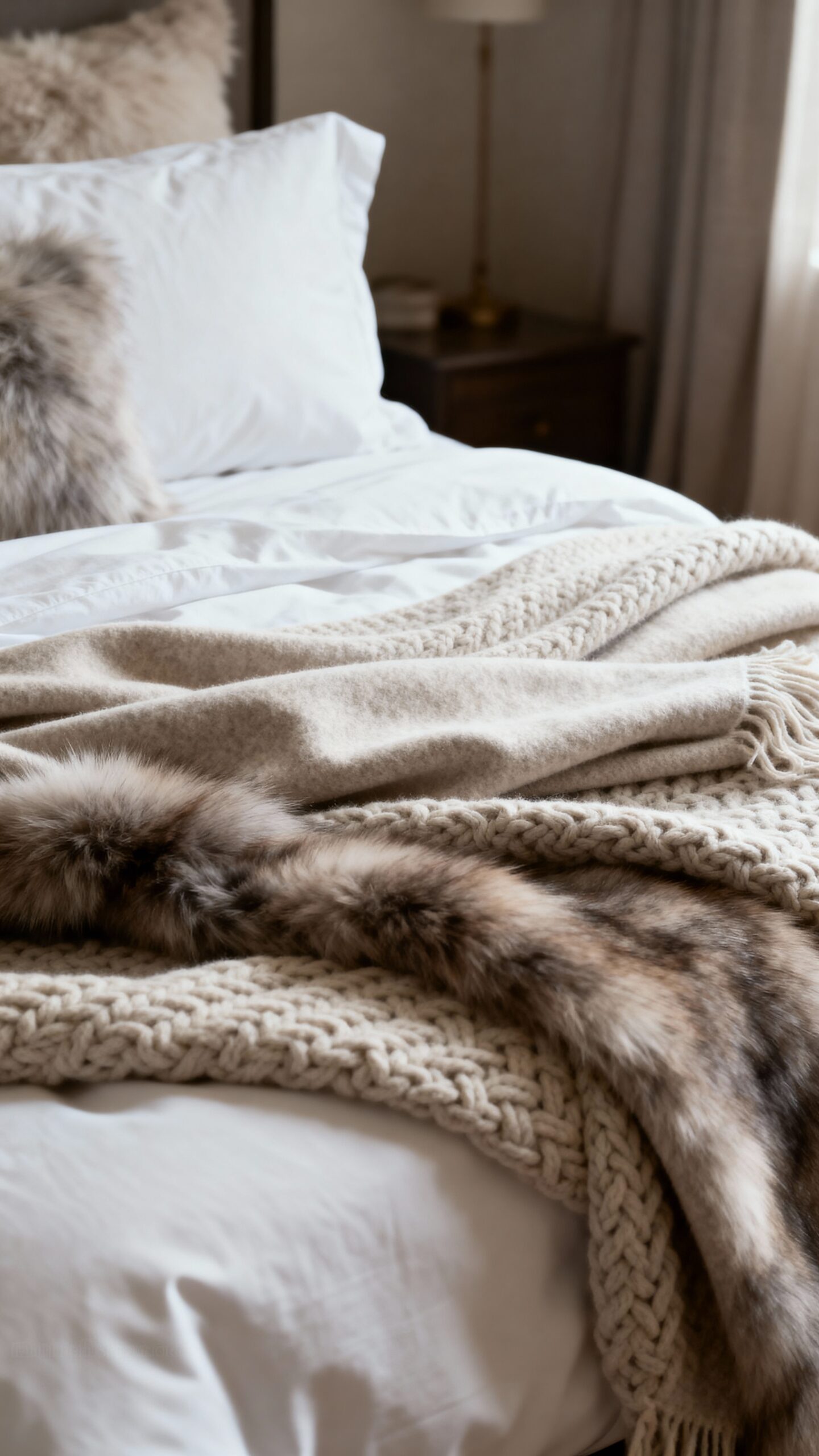 cozy layered warm inviting winter retreat