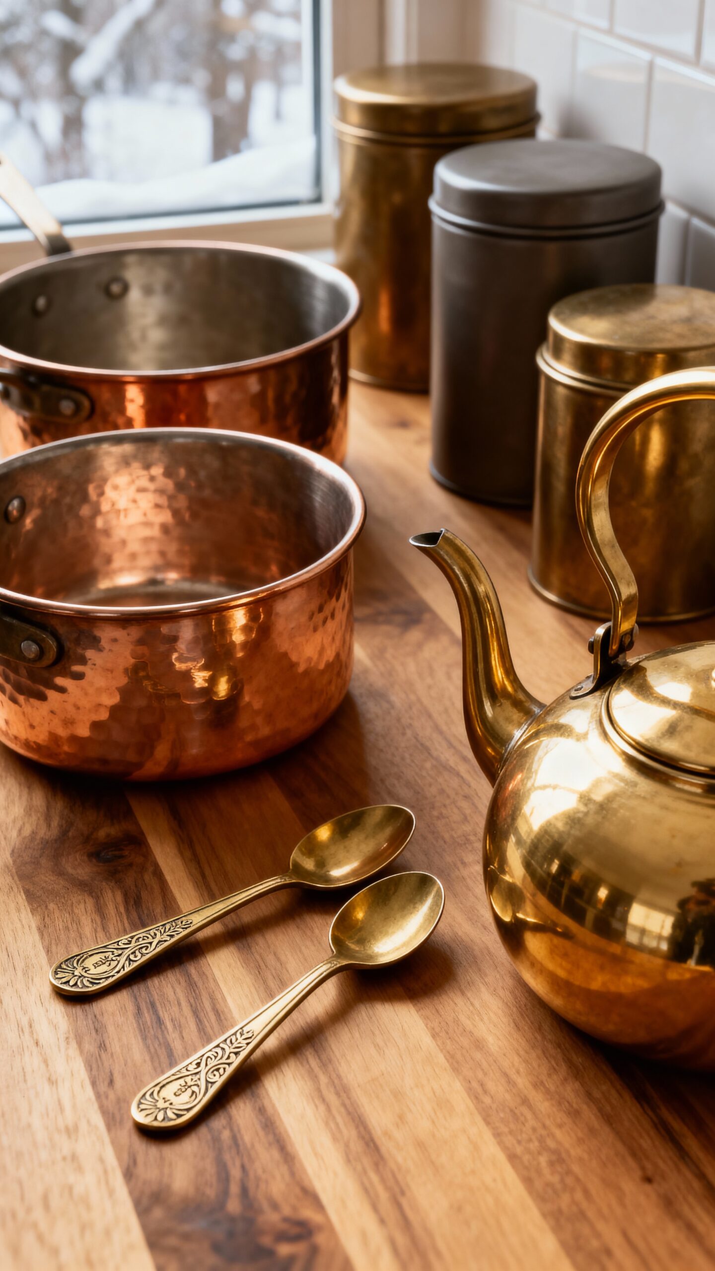 cozy metallic kitchen transformation