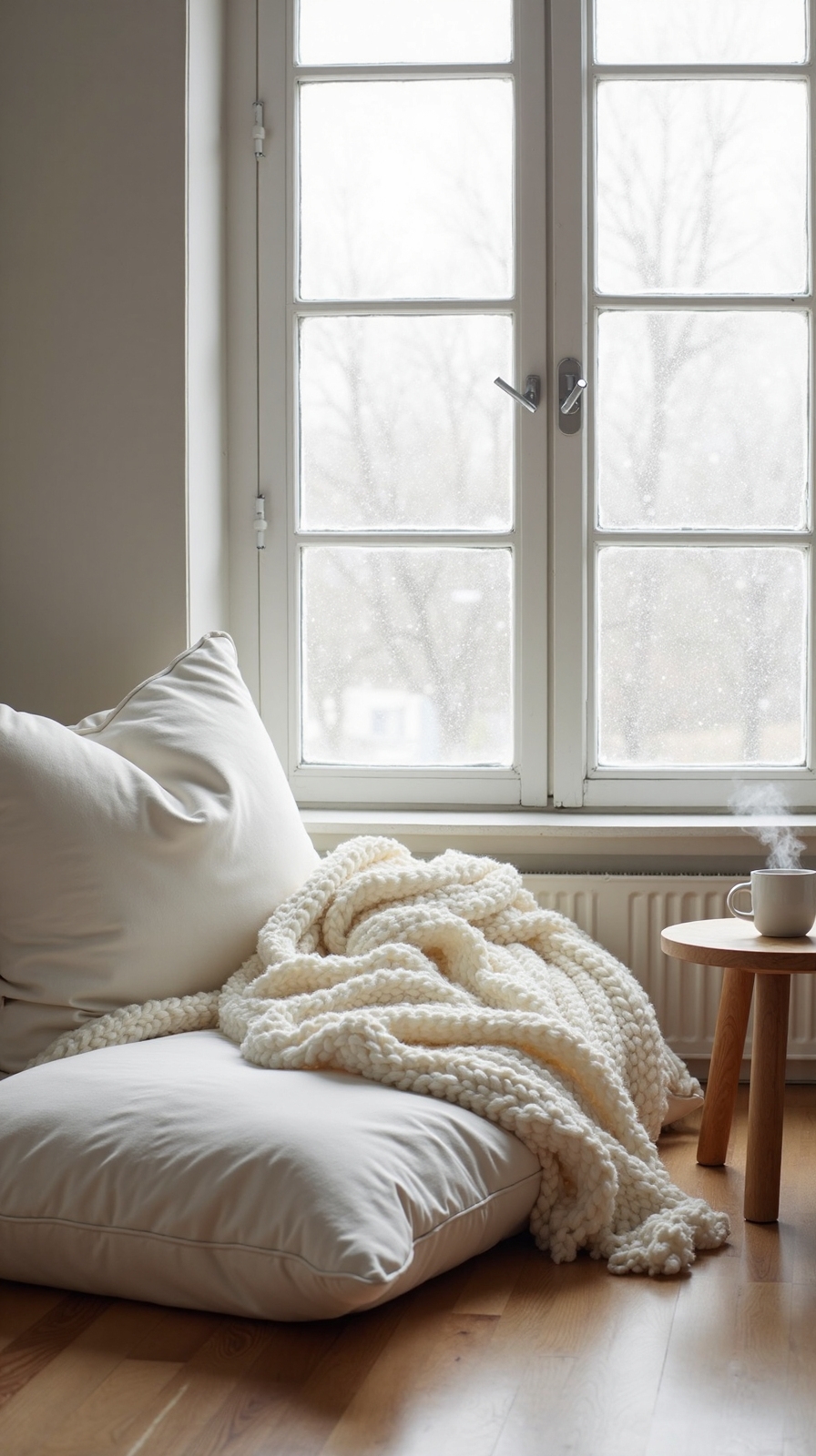 cozy minimalist reading nook sanctuary