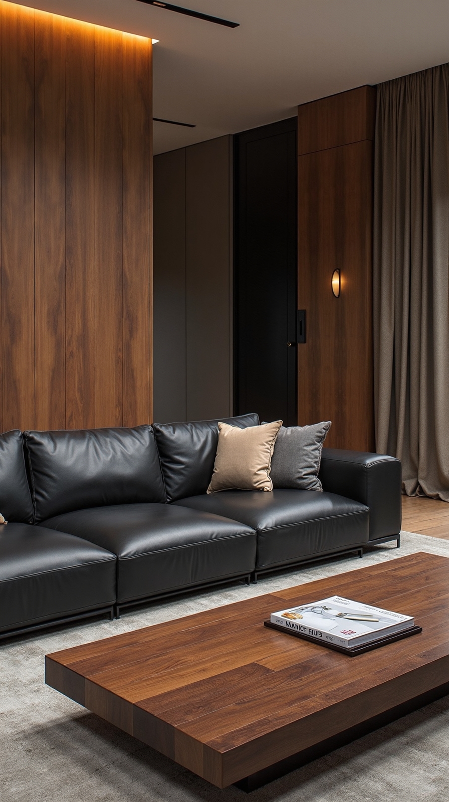 cozy natural wood furnishing sophistication