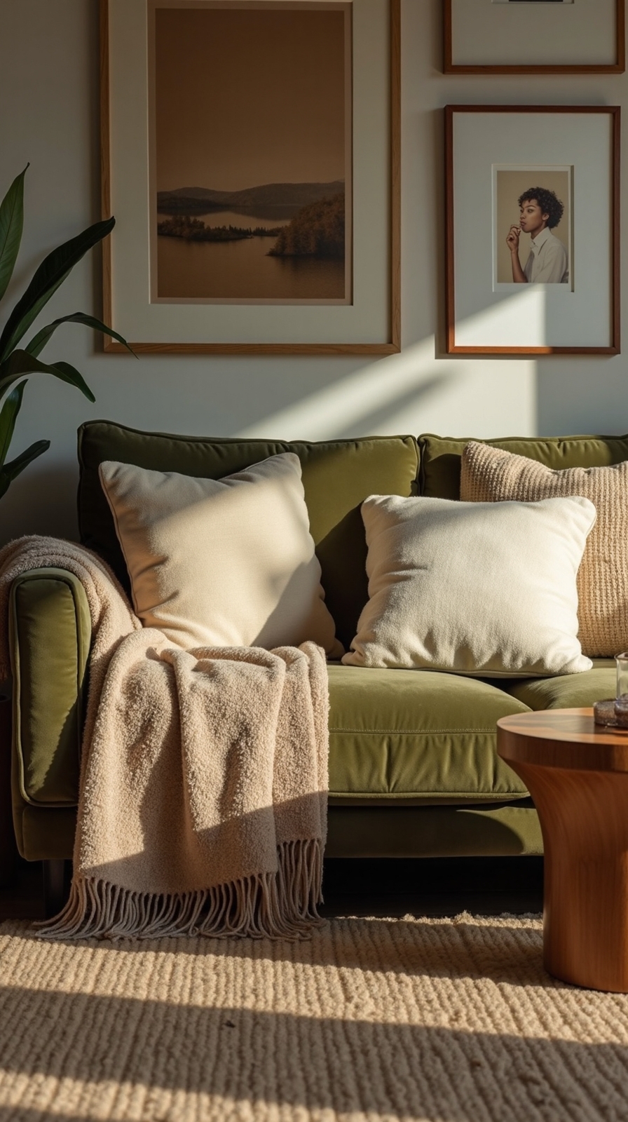 cozy neutral harmonious living space